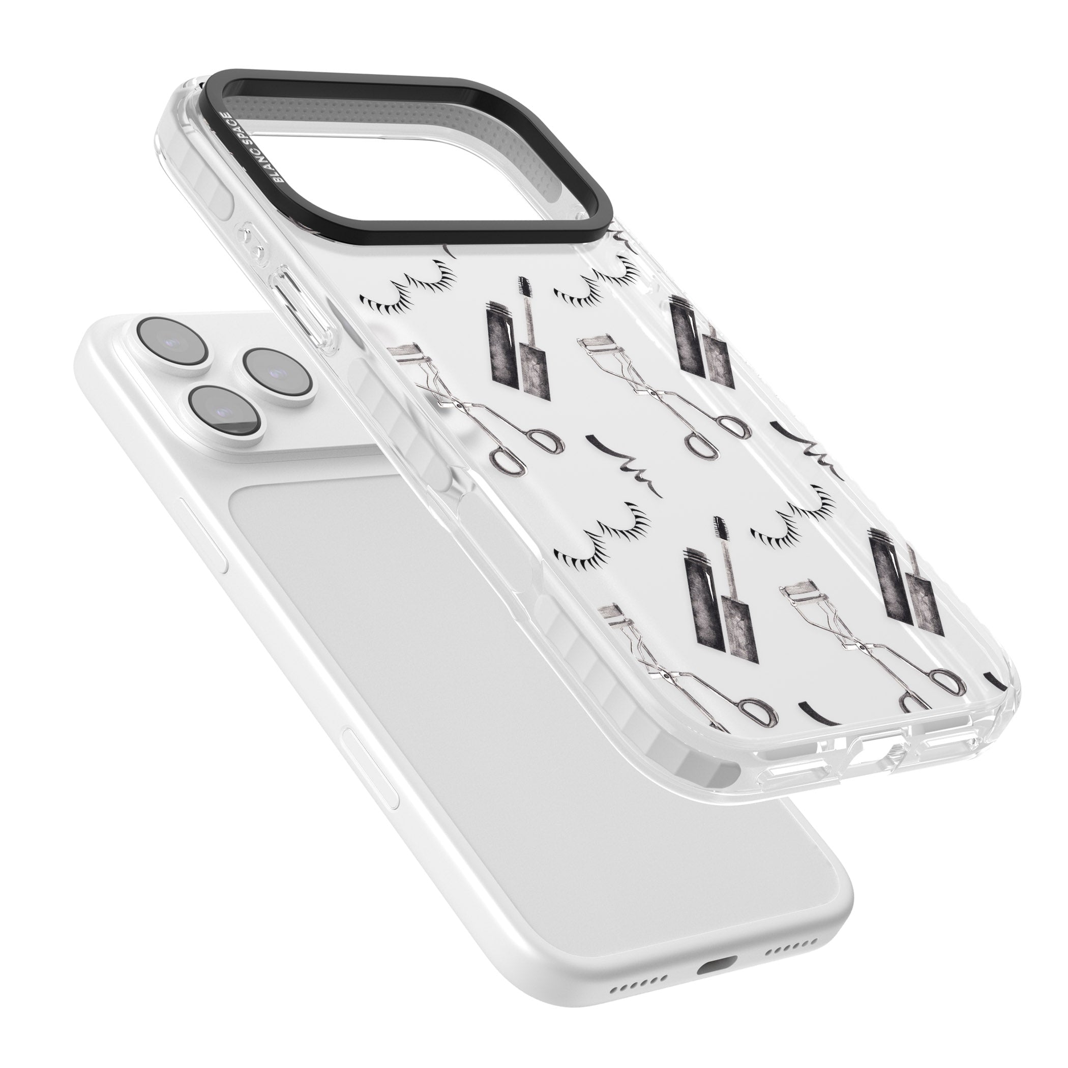 Eyelash Makeup Pattern iPhone 17 Pro Max Impact Clear Phone Case Colours