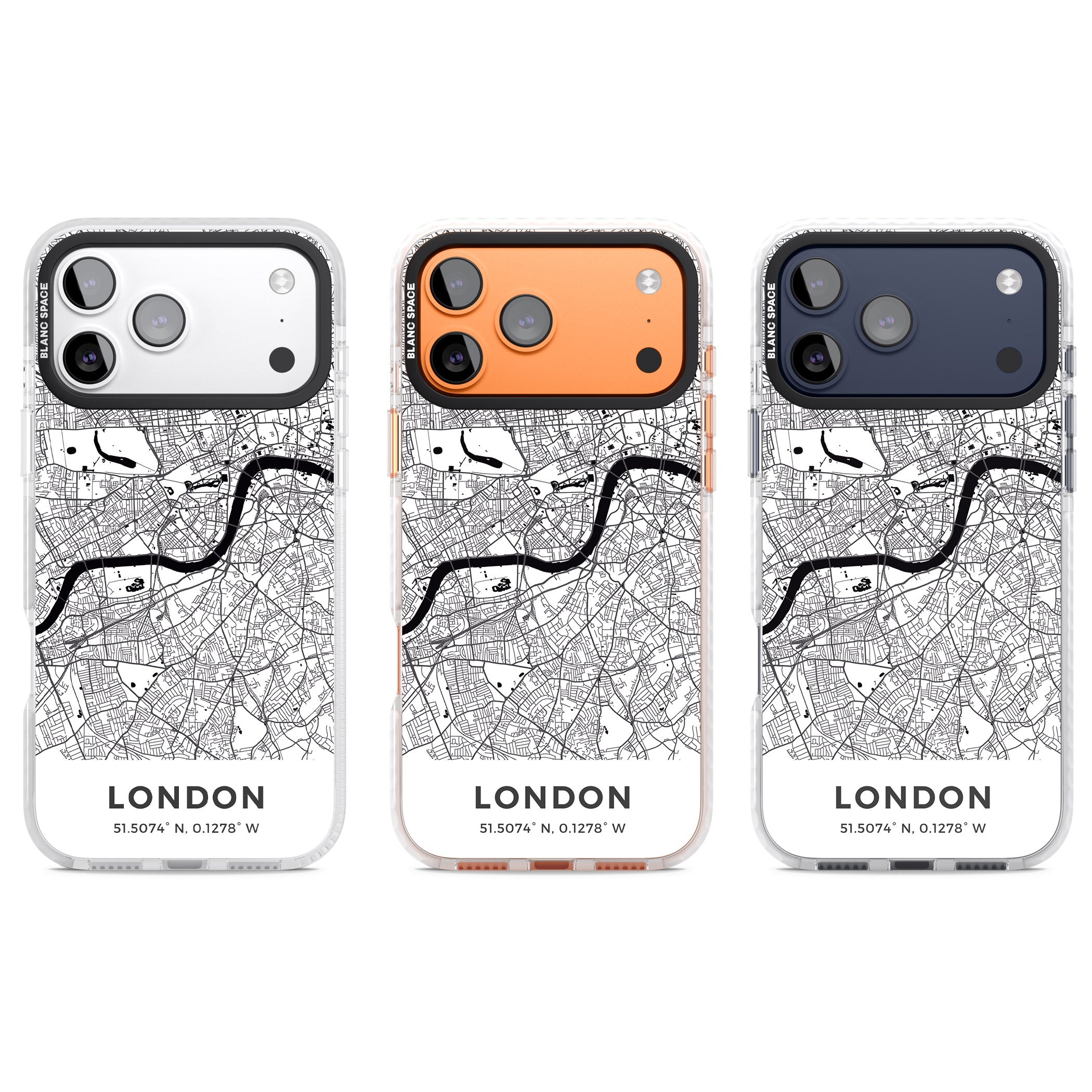 London Map iPhone 17 Pro Impact Clear Phone Case APT Impact Protection