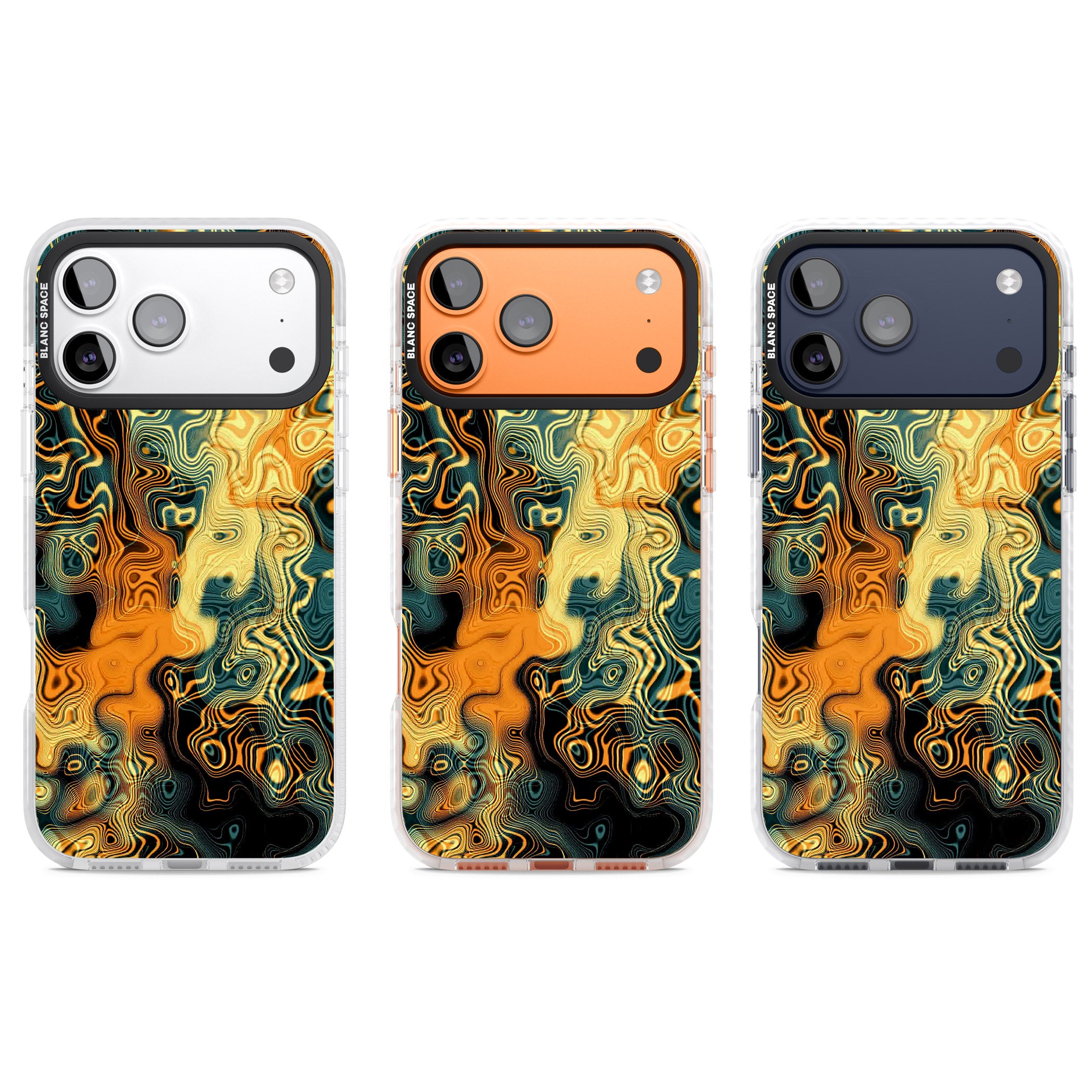 Gold Green Marble iPhone 17 Pro Impact Clear Phone Case APT Impact Protection