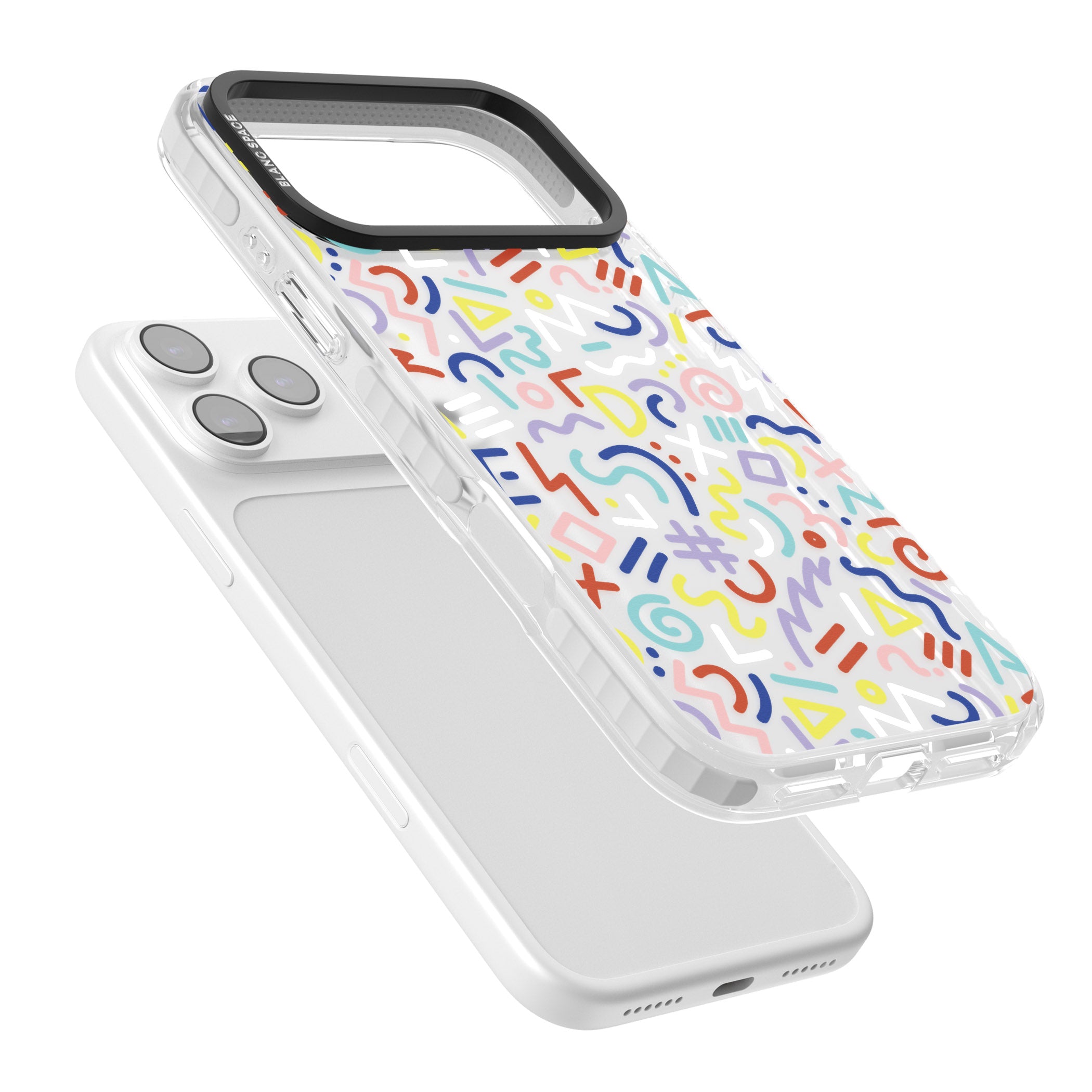 Colorful Retro Pattern iPhone 17 Pro Max Impact Clear Phone Case Colours