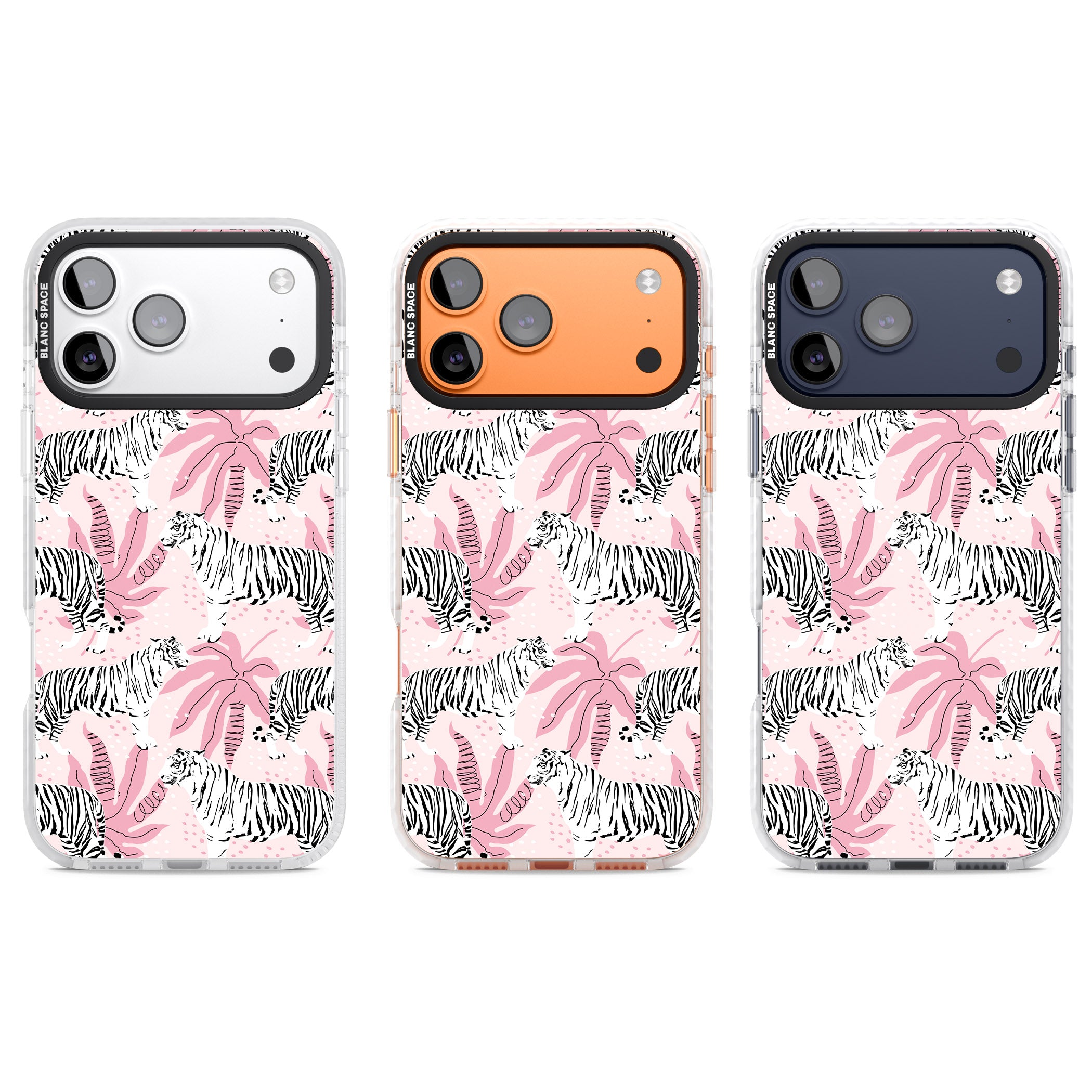Pink Tiger Palm iPhone 17 Pro Impact Clear Phone Case APT Impact Protection