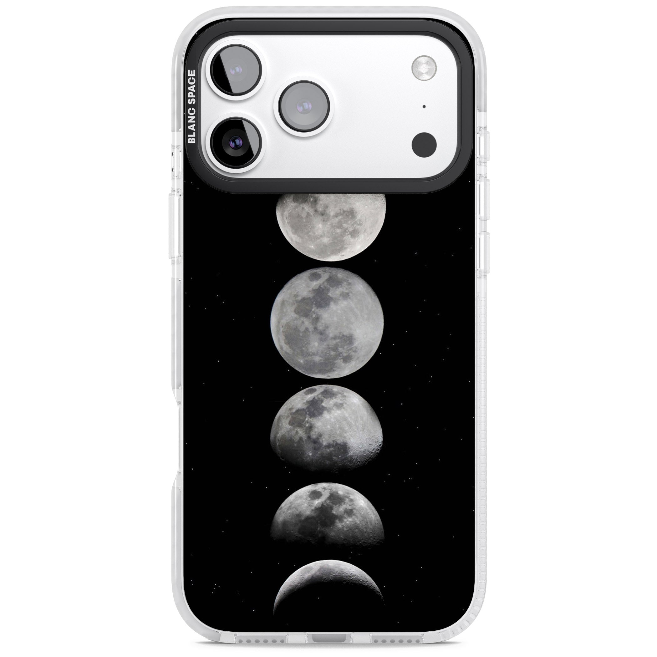 Phases Of The Moon iPhone 17 Pro Impact Clear Phone Case