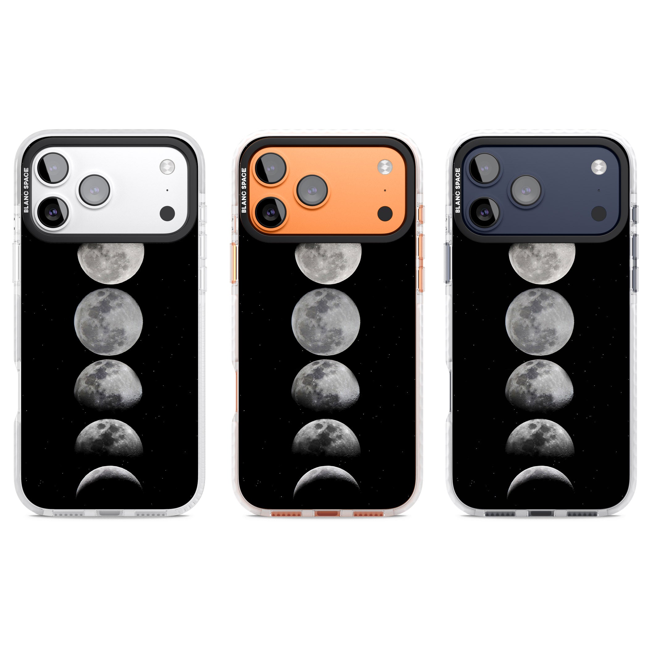 Phases Of The Moon iPhone 17 Pro Impact Clear Phone Case APT Impact Protection