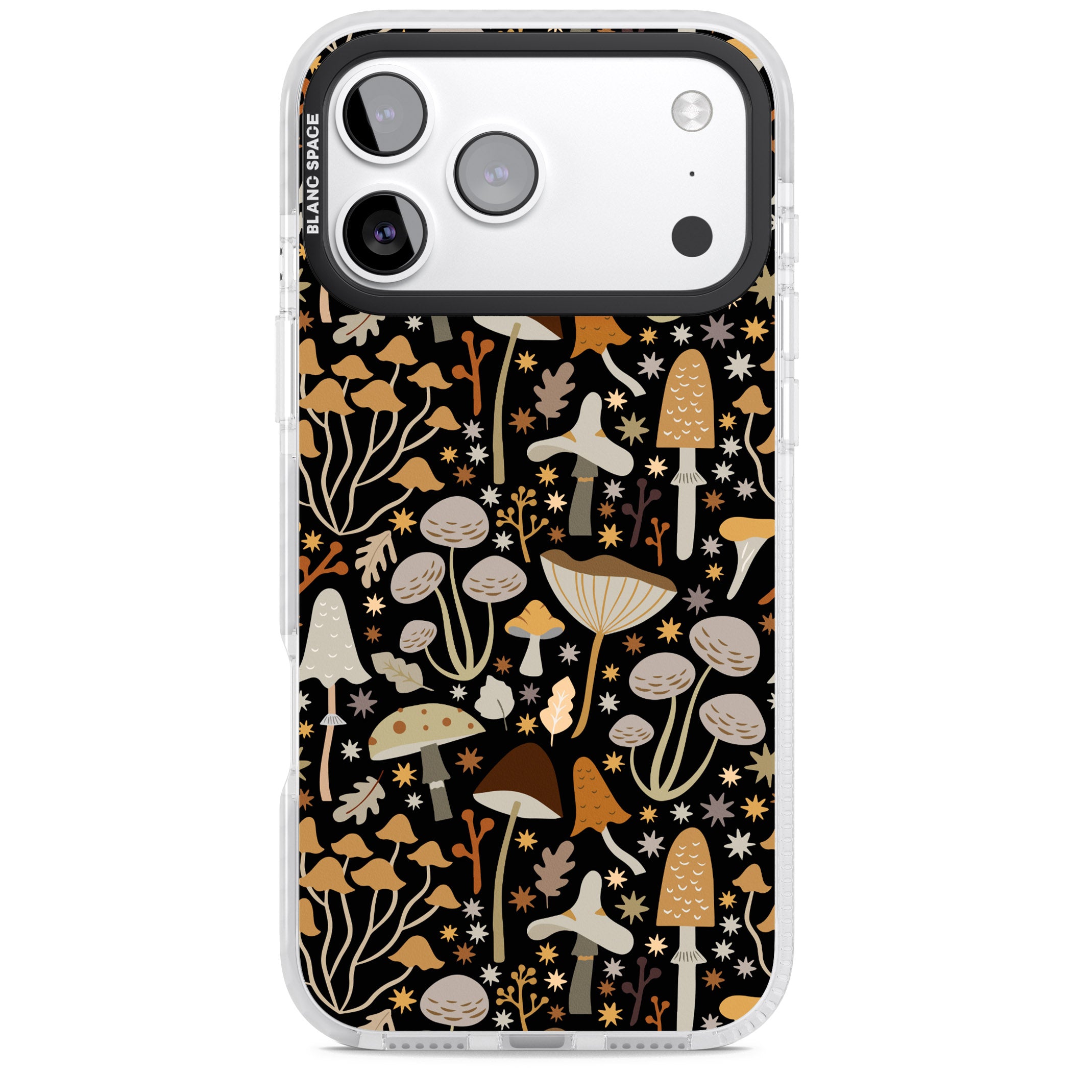 Mushroom Dream Pattern iPhone 17 Pro Impact Clear Phone Case