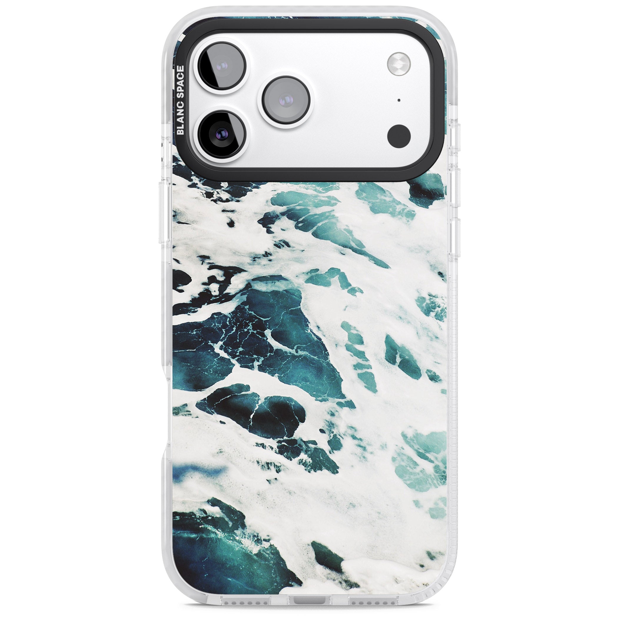 Ocean Surge iPhone 17 Pro Max Impact Clear Phone Case