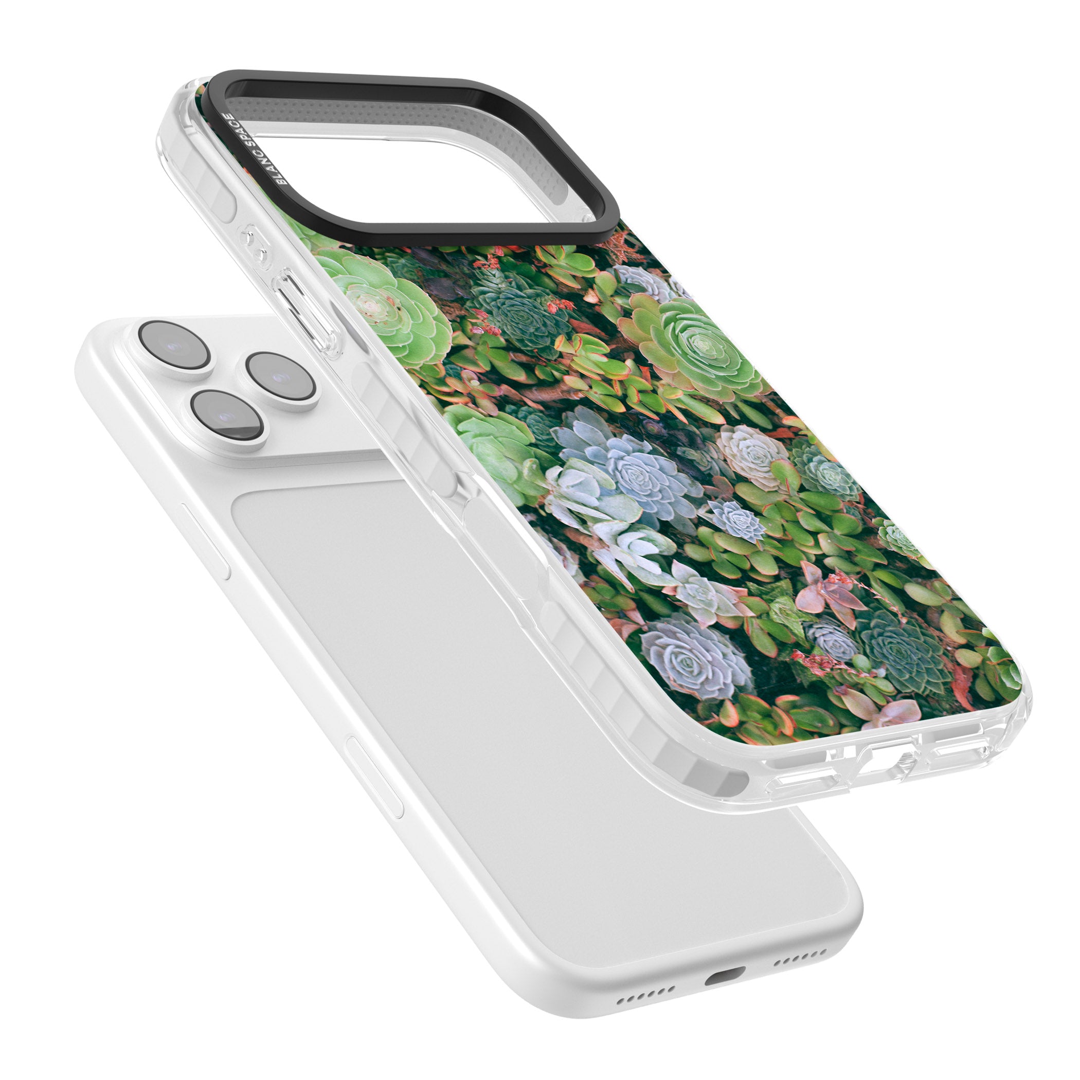 Succulent Garden iPhone 17 Pro Max Impact Clear Phone Case Colours