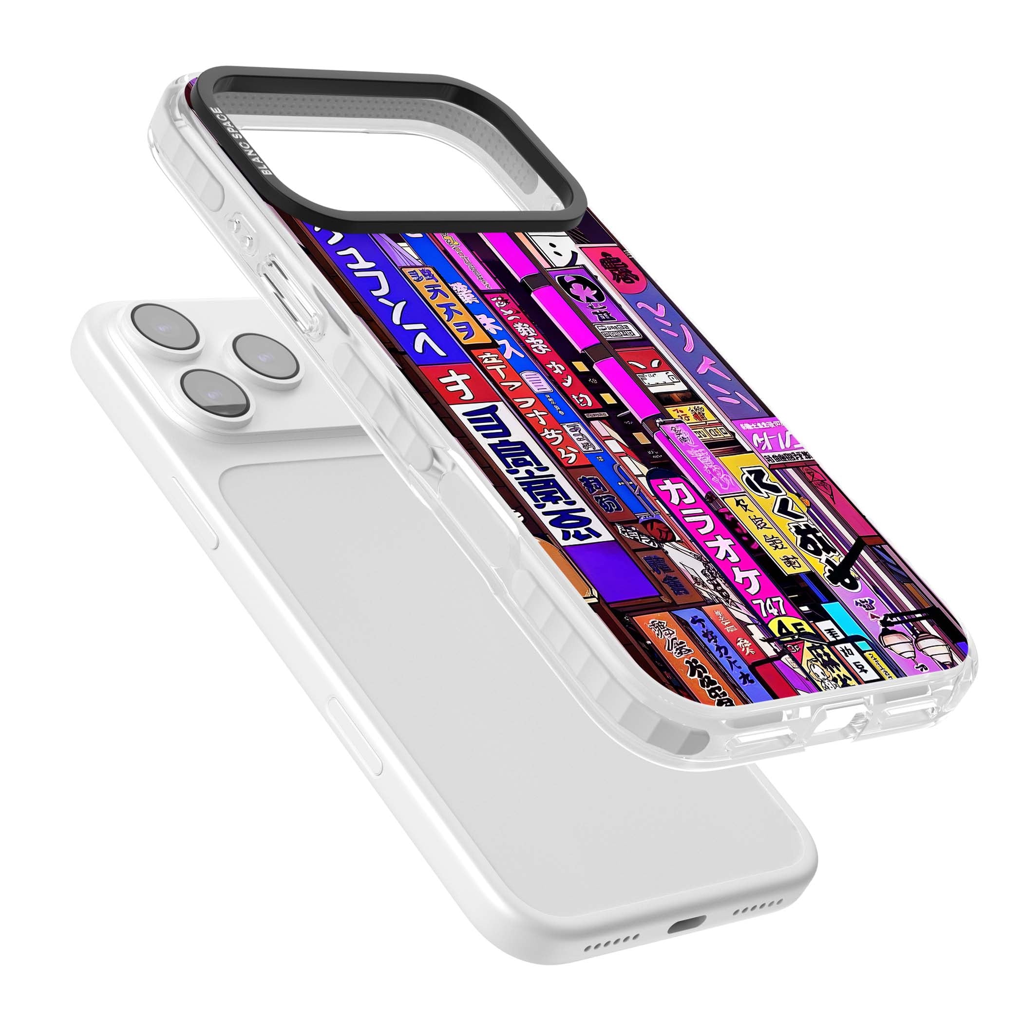 NEON NIGHT anime iPhone case | Black Impact case for iPhone 17 Pro, iPhone 17 Pro Max