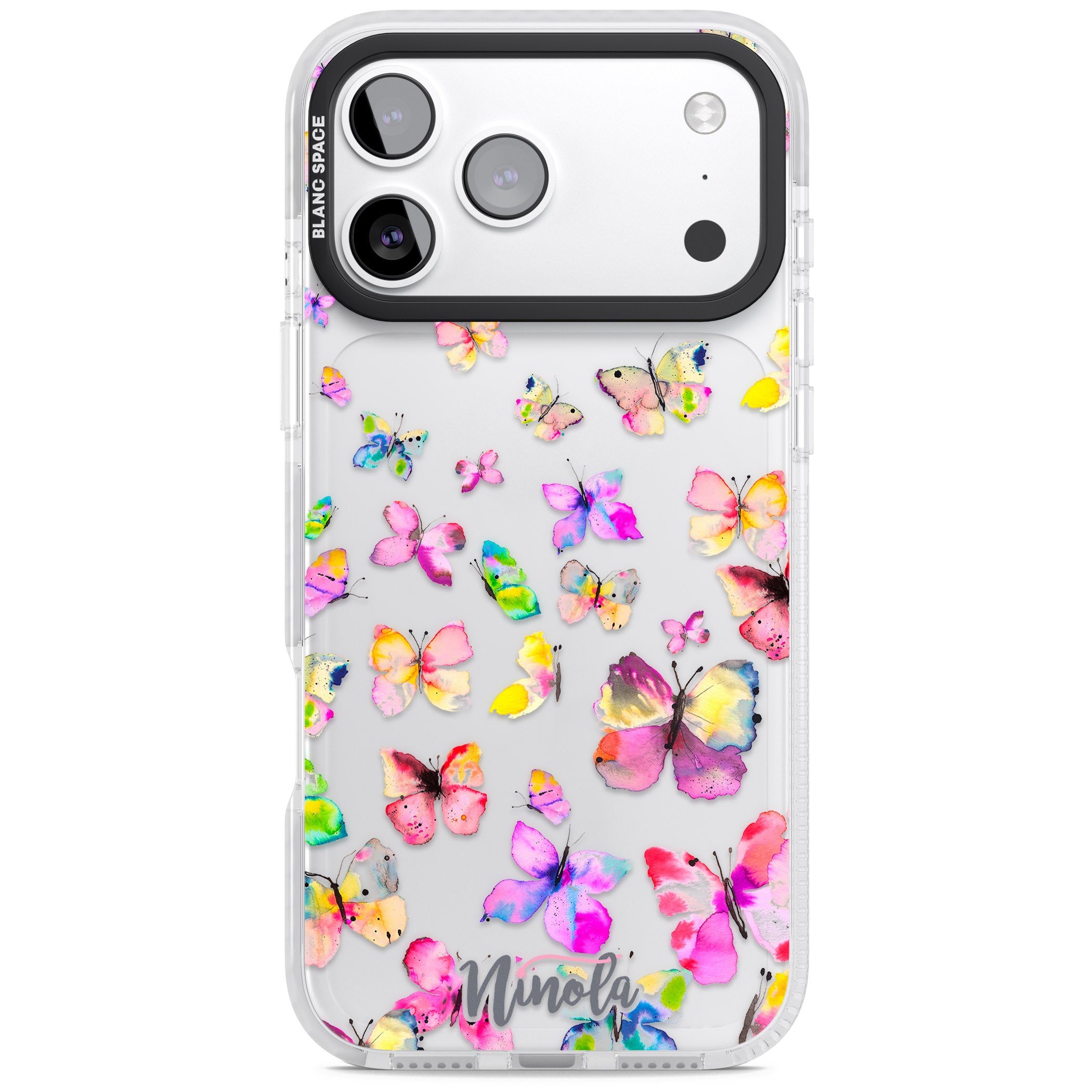 Watercolor Butterflies iPhone 17 Pro Impact Clear Phone Case