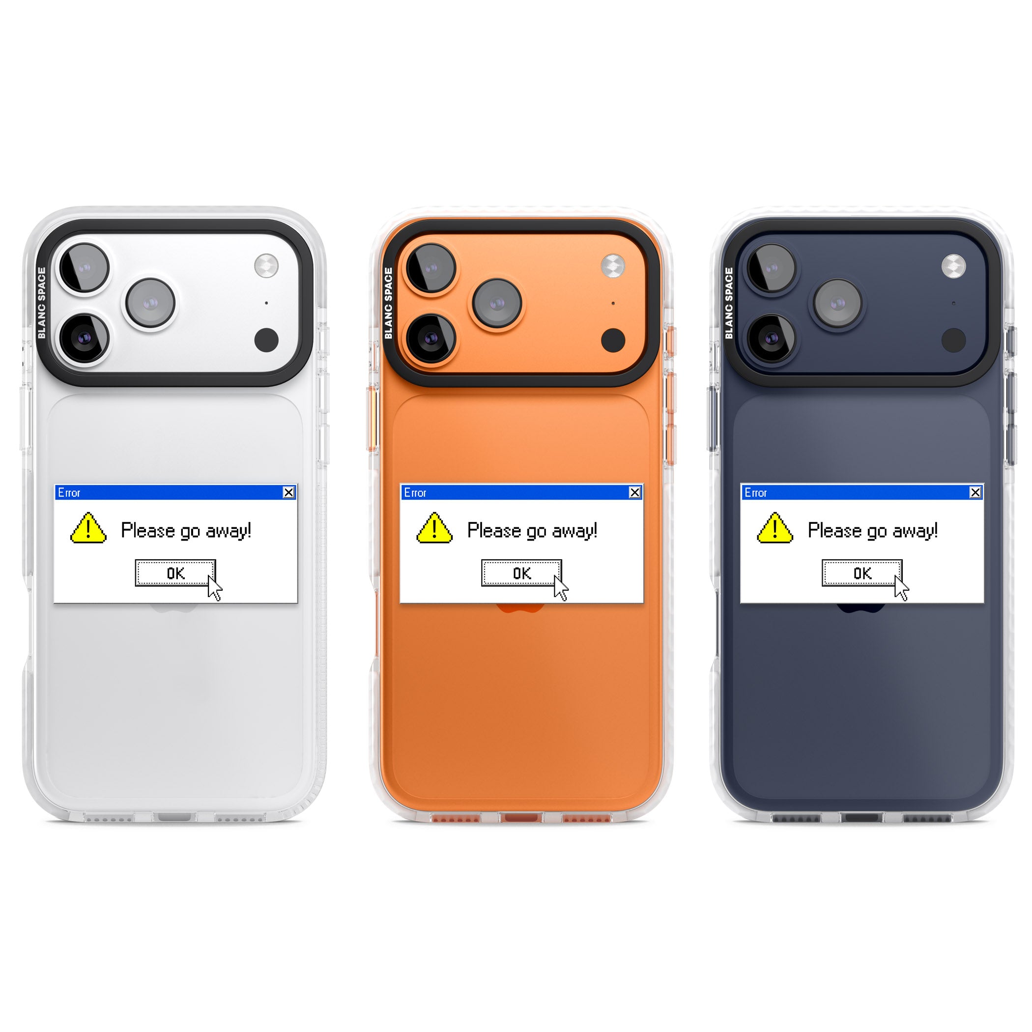 Please Go Away Exe iPhone 17 Pro Impact Clear Phone Case APT Impact Protection