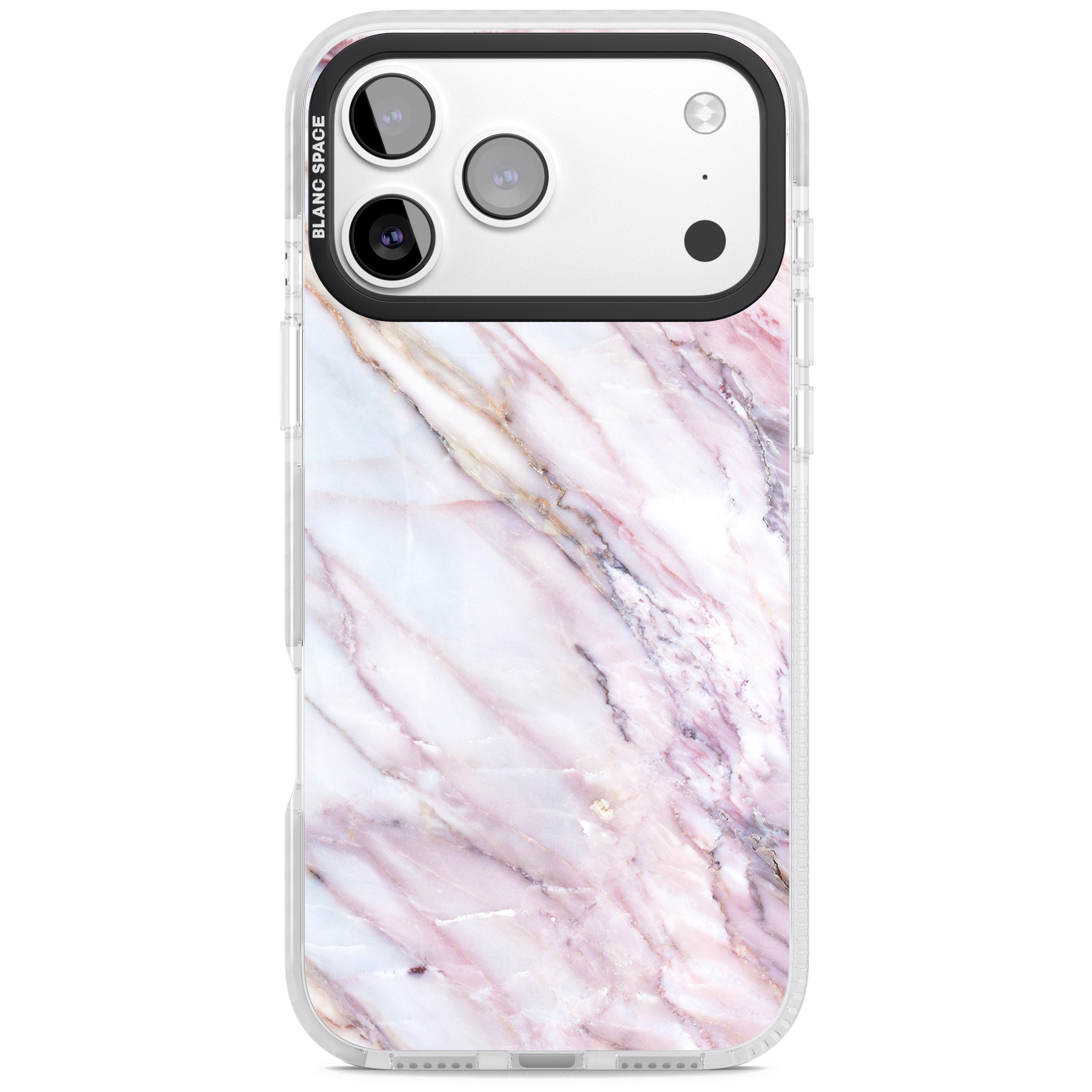 Blush Marble Glow iPhone 17 Pro Max Impact Clear Phone Case
