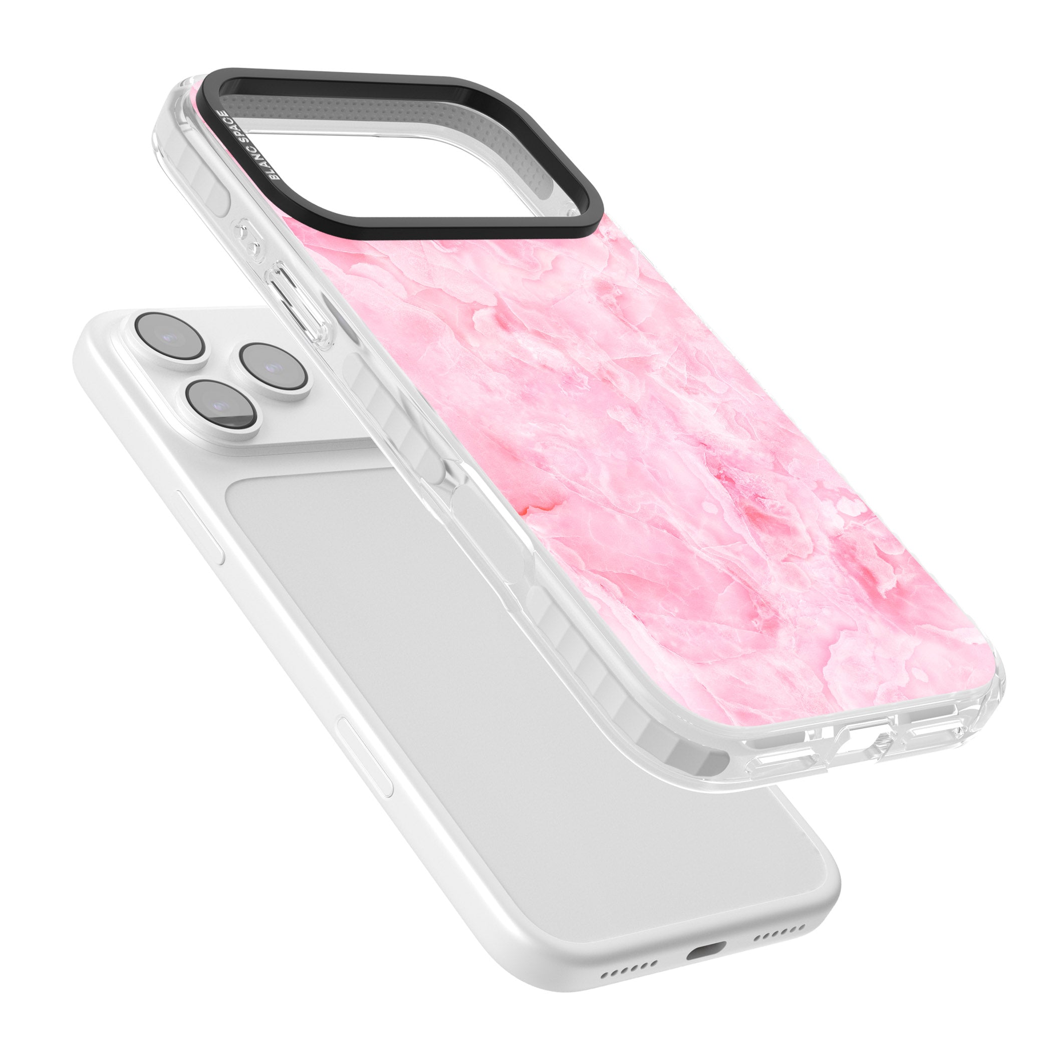 Pink Onyx Marble iPhone 17 Pro Impact Clear Phone Case Colours