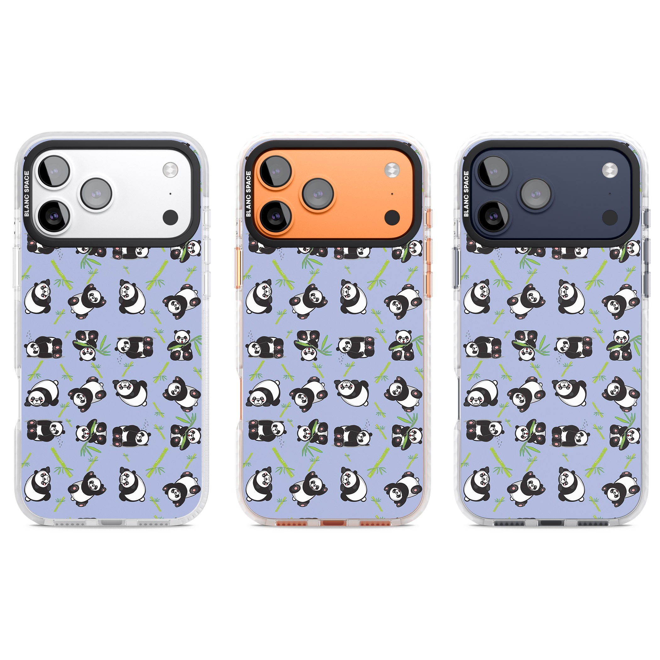Panda Pattern iPhone 17 Pro Impact Clear Phone Case APT Impact Protection
