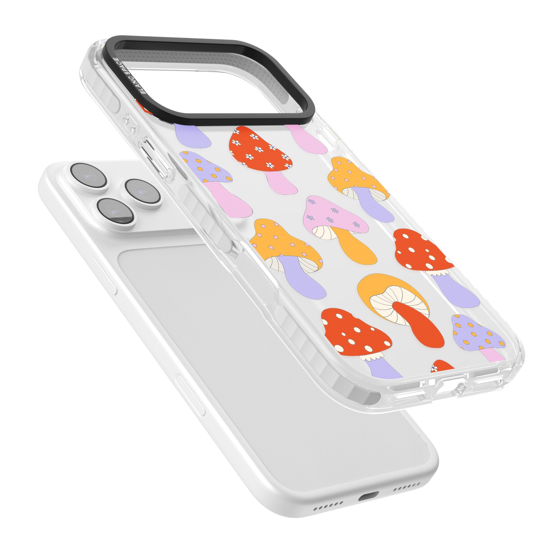 Happy Shrooms iPhone 17 Pro Max Impact Clear Phone Case Colours
