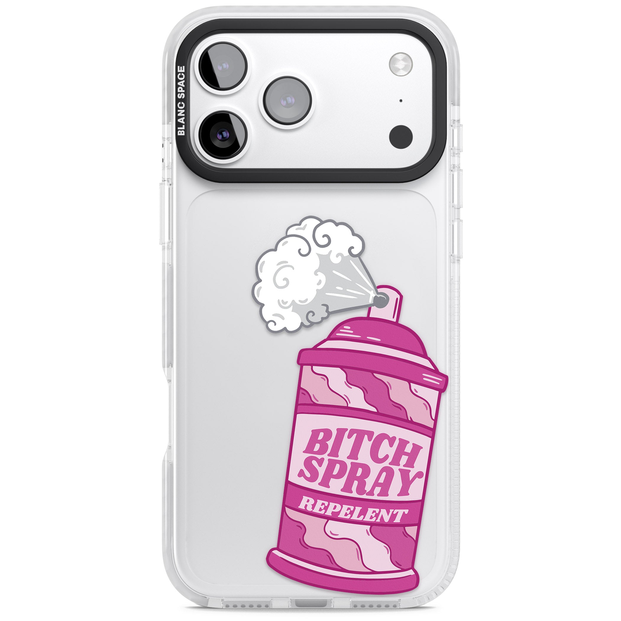 B*Tch Spray iPhone 17 Pro Impact Clear Phone Case