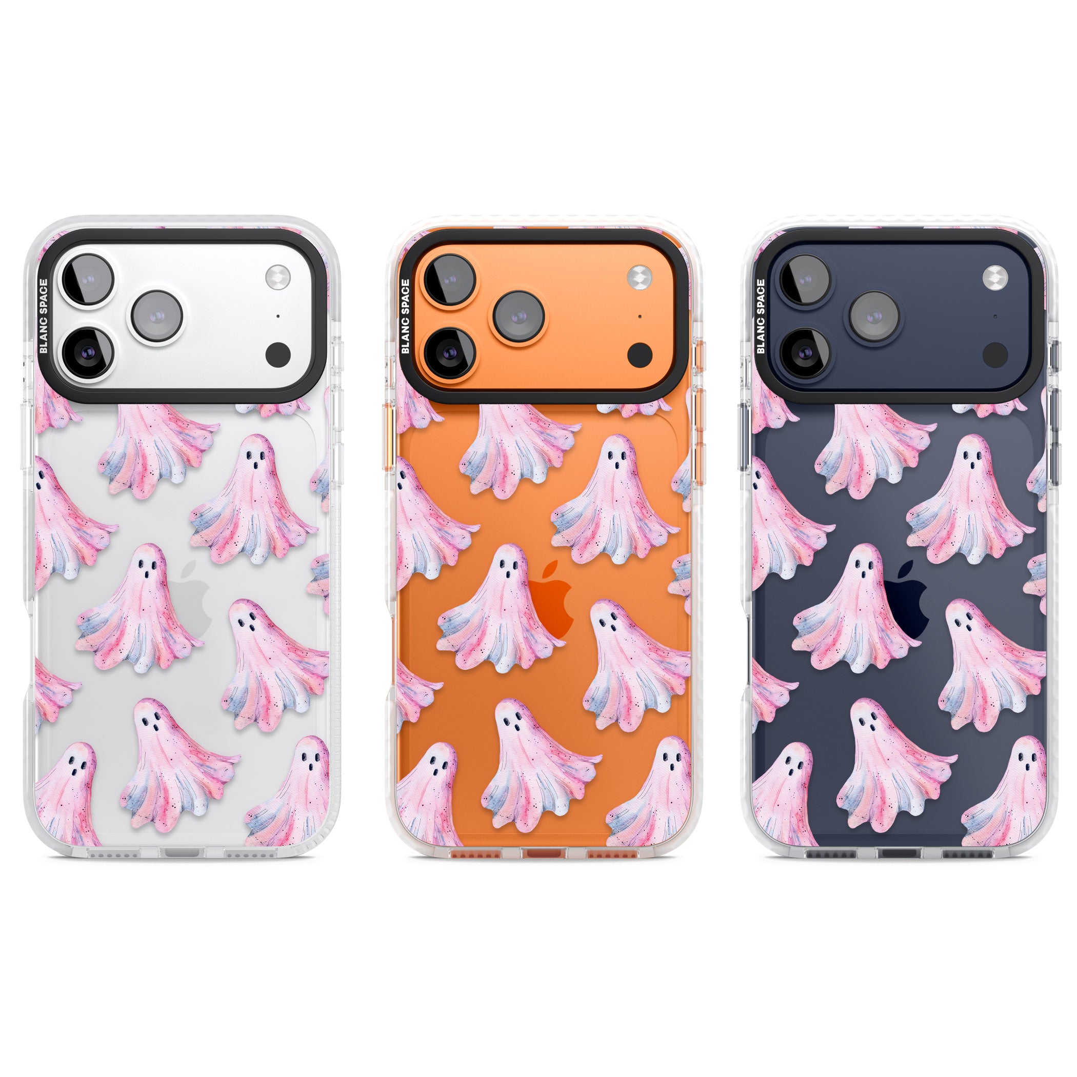 Pink Ghosts iPhone 17 Pro Impact Clear Phone Case APT Impact Protection