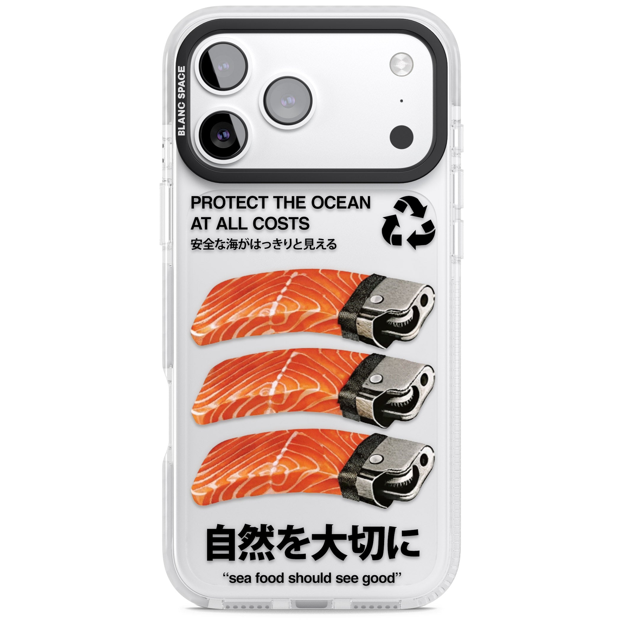 Protect The Ocean iPhone 17 Pro Impact Clear Phone Case