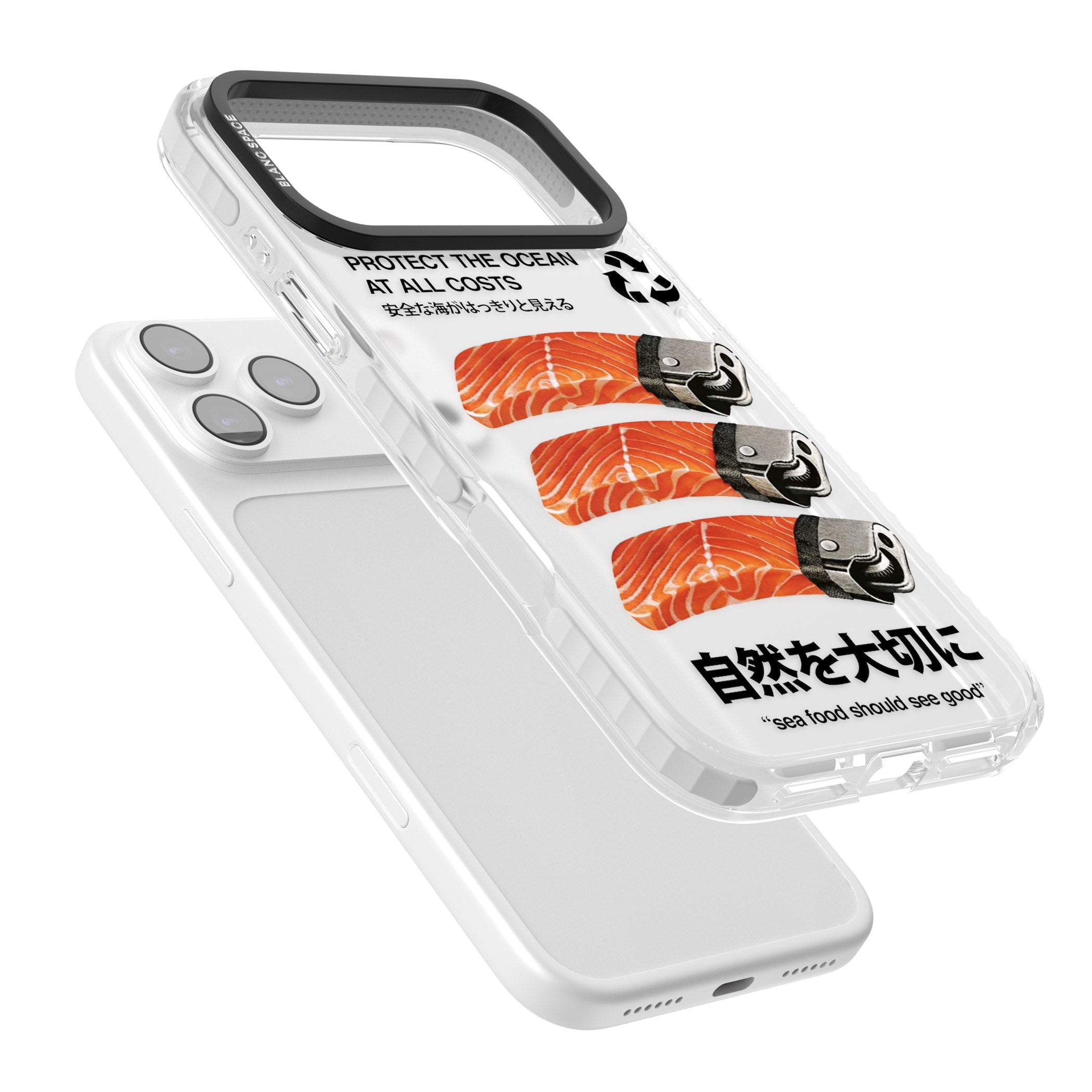 Protect The Ocean iPhone 17 Pro Impact Clear Phone Case Colours