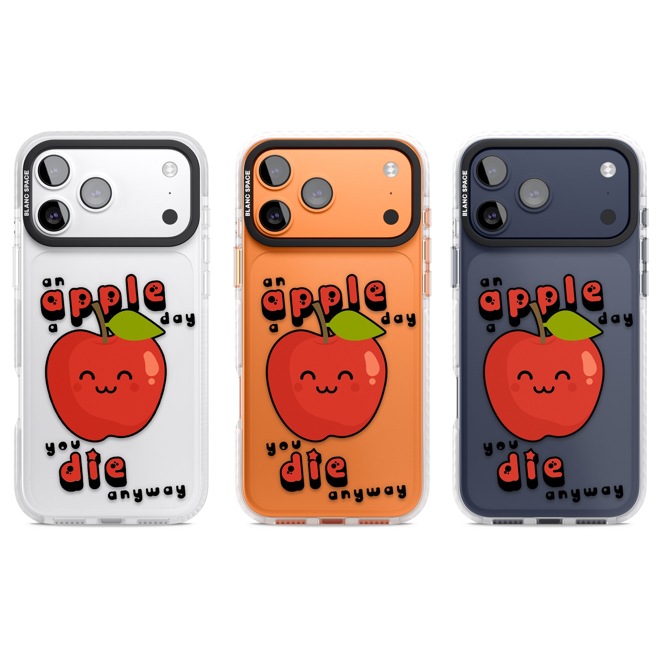 An Apple A Day iPhone 17 Pro Impact Clear Phone Case APT Impact Protection