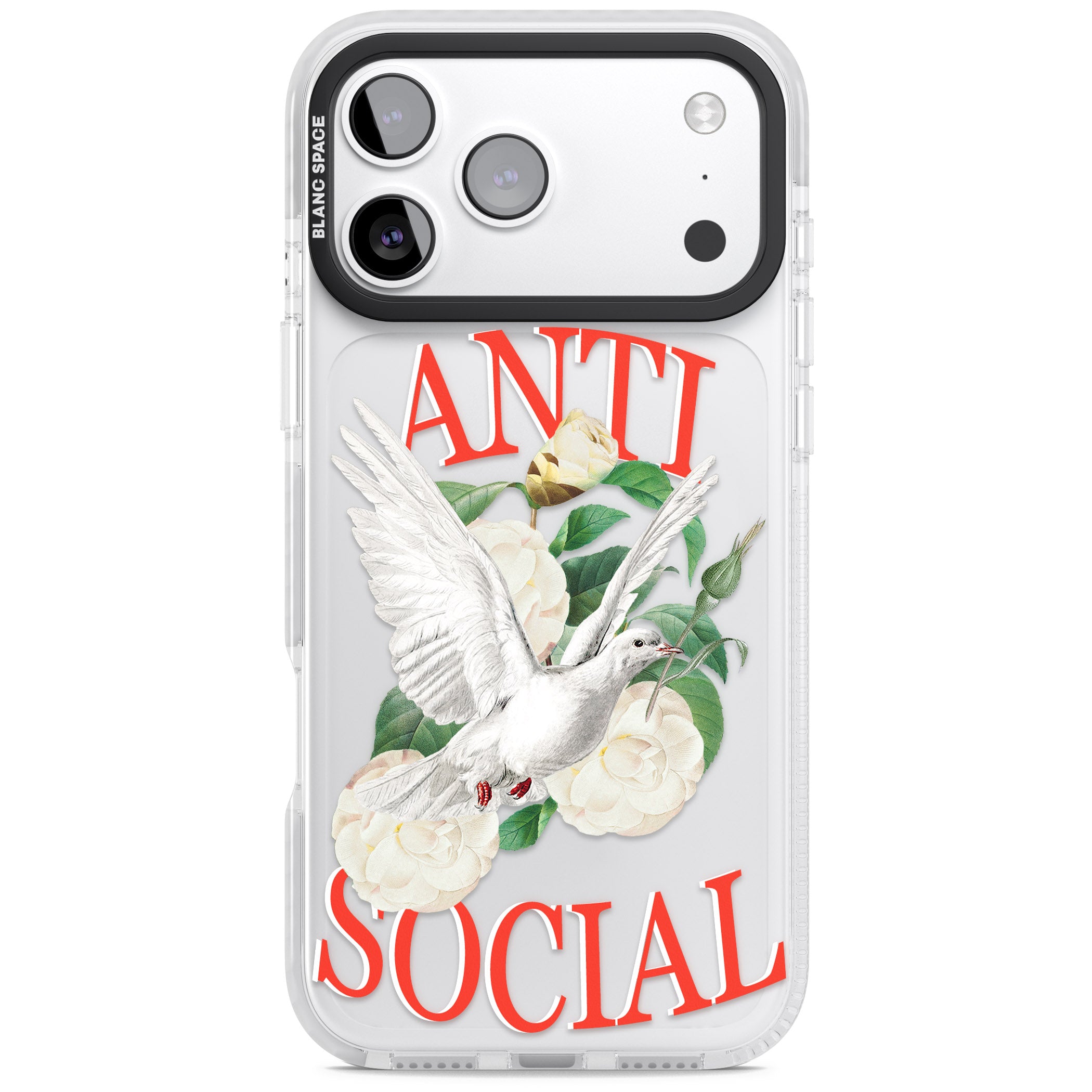 Anti Social iPhone 17 Pro Impact Clear Phone Case