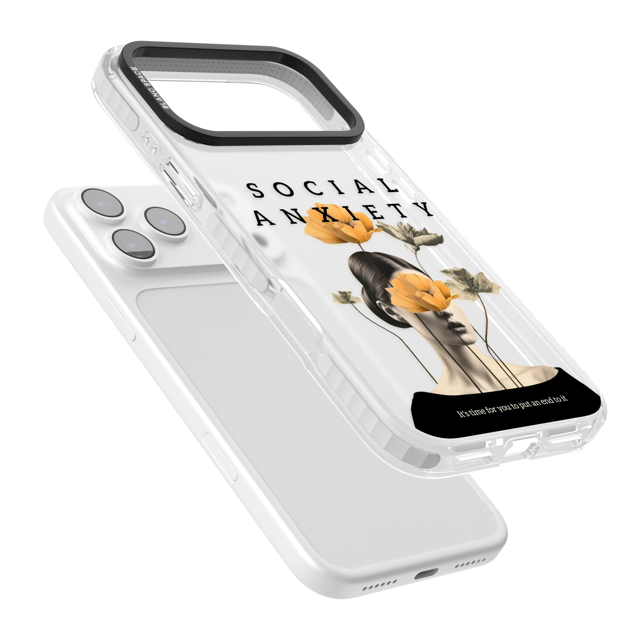 Social Anxiety iPhone 17 Pro Impact Clear Phone Case Colours