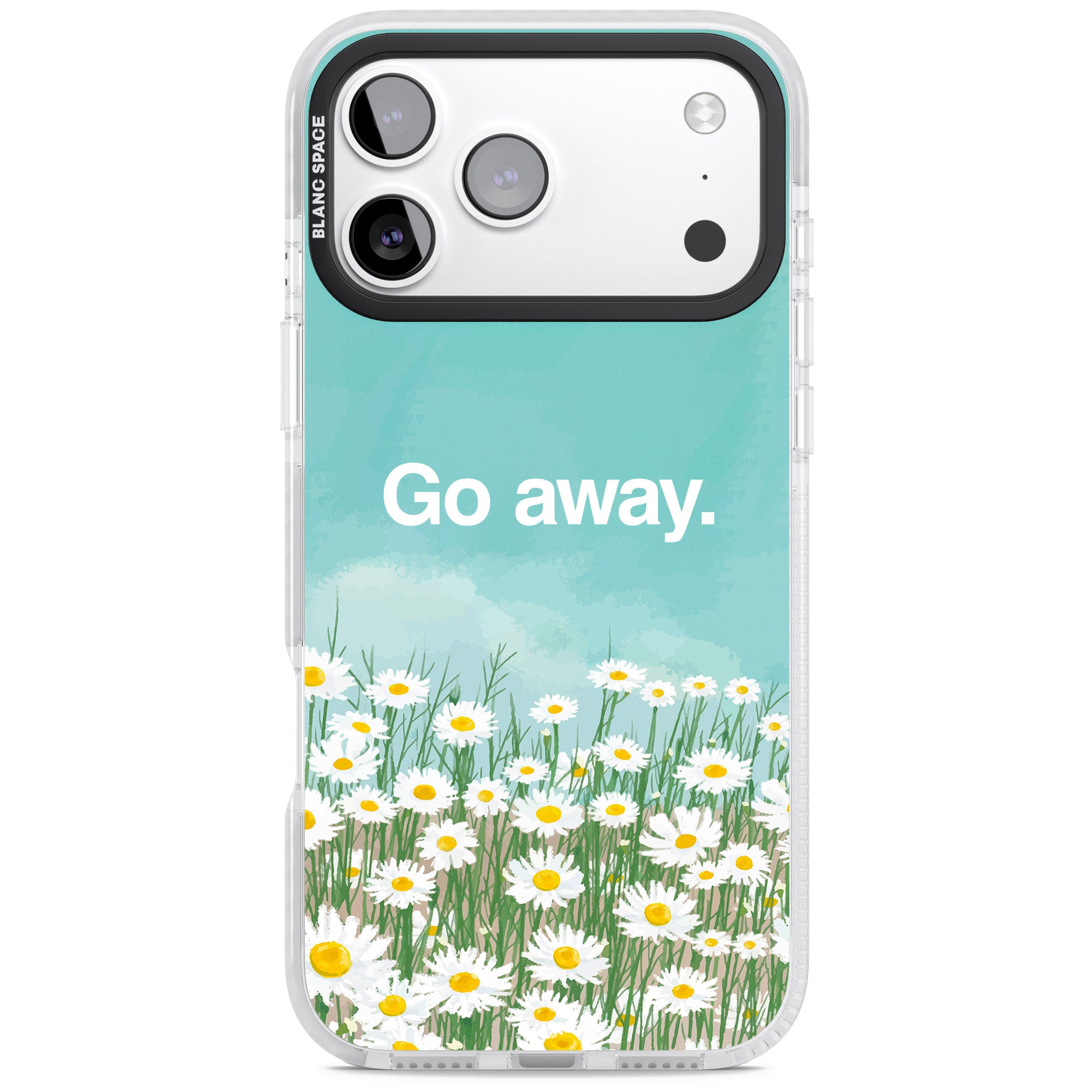 Go Away iPhone 17 Pro Impact Clear Phone Case