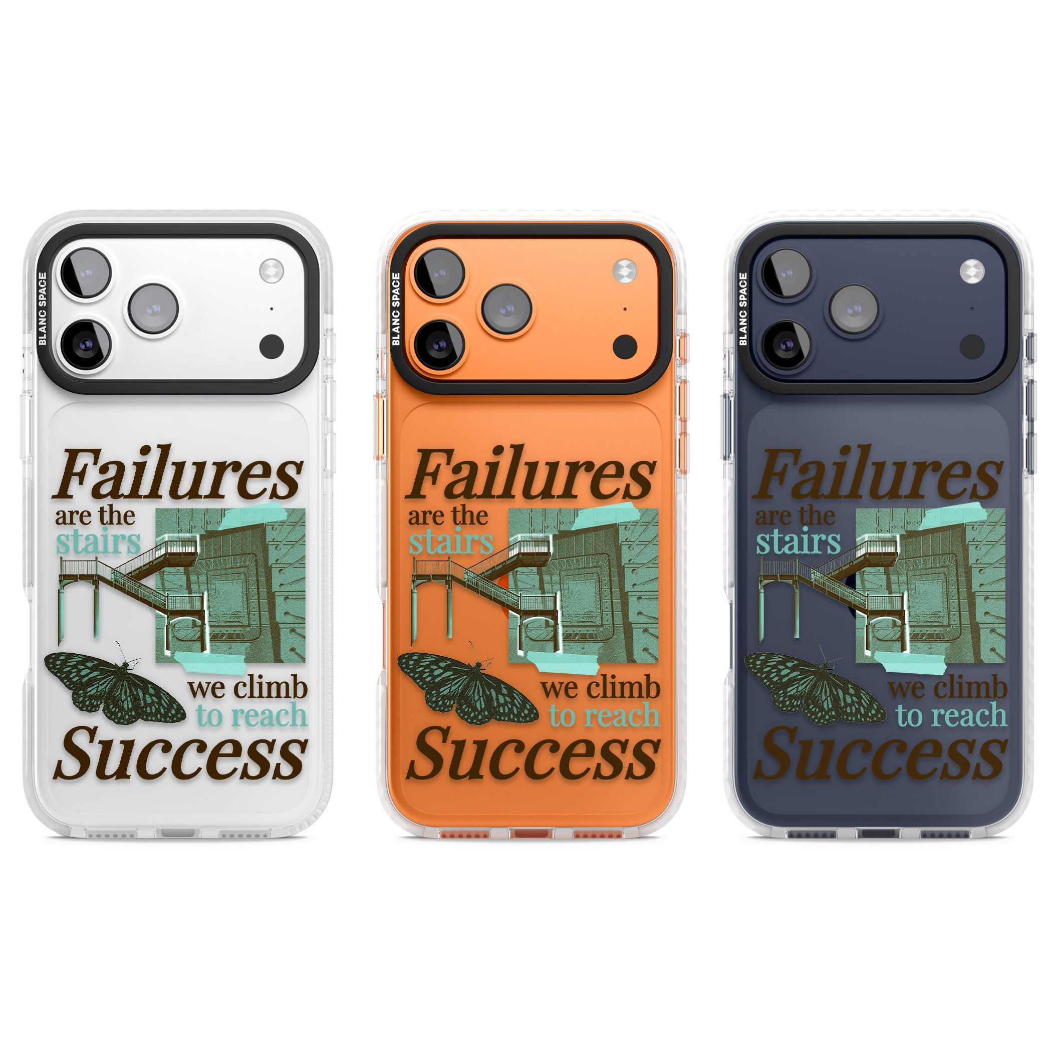 Fail To Succeed iPhone 17 Pro Impact Clear Phone Case APT Impact Protection