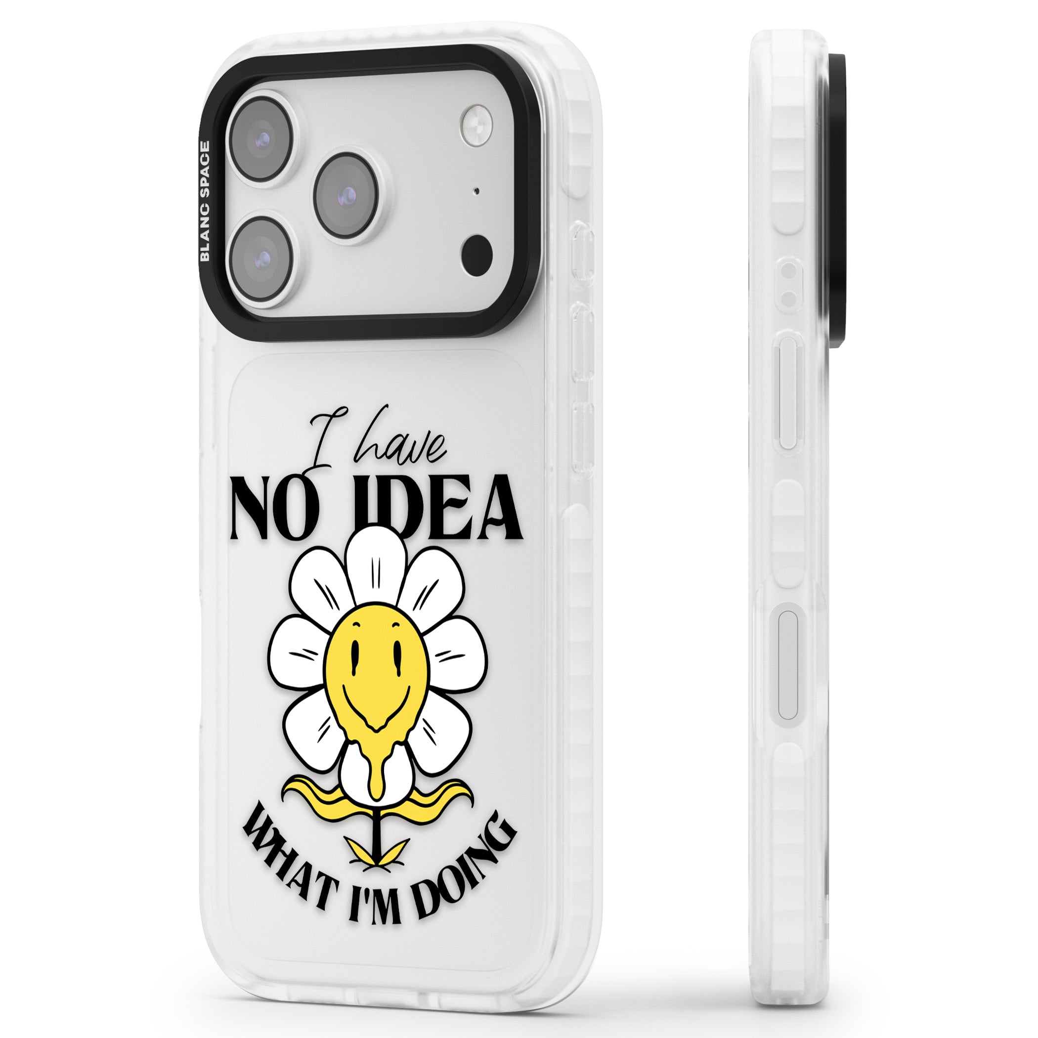 No Idea iPhone 17 Pro Impact Clear Phone Case Side Profile