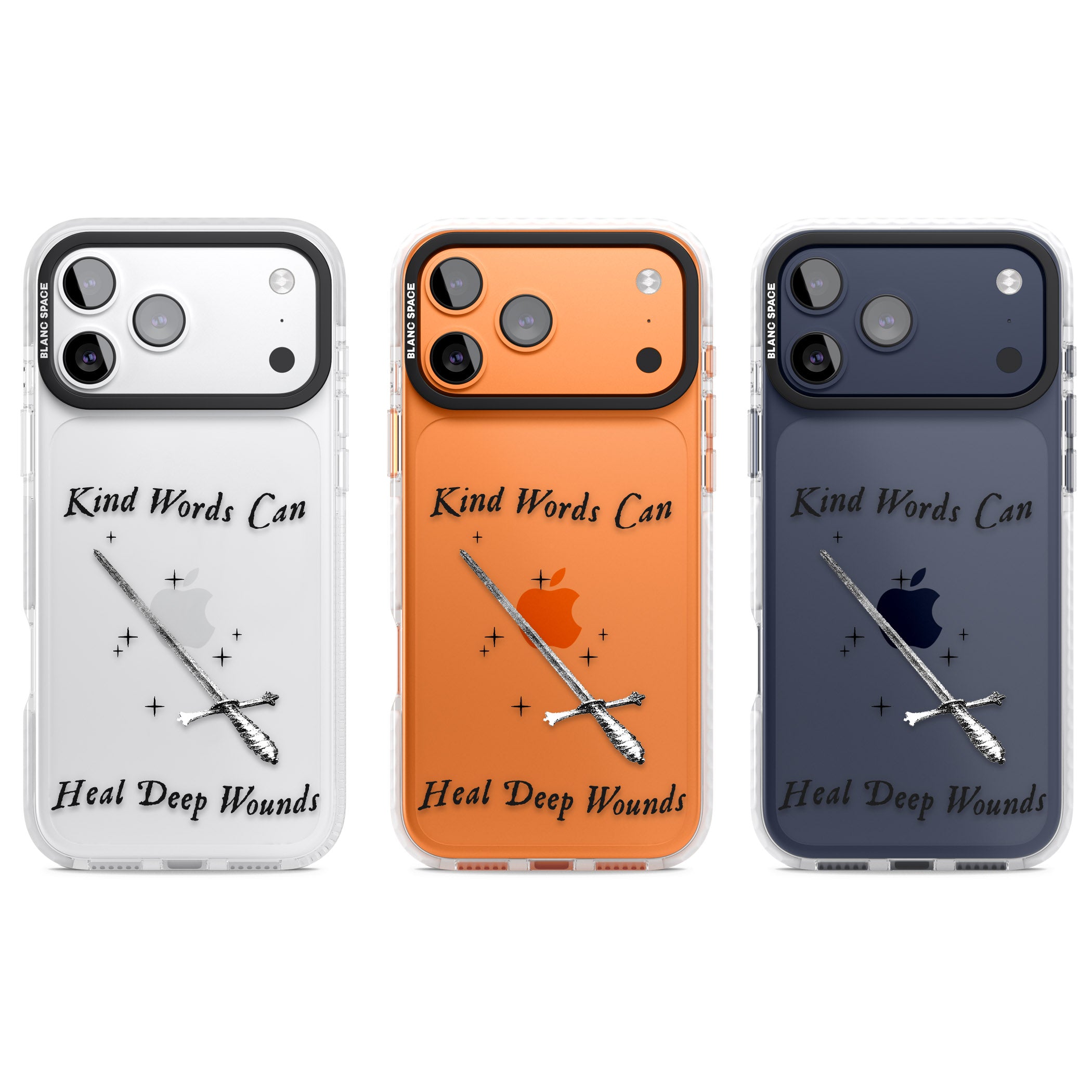 Kind Words Can Heal Deep Wounds iPhone 17 Pro Impact Clear Phone Case APT Impact Protection