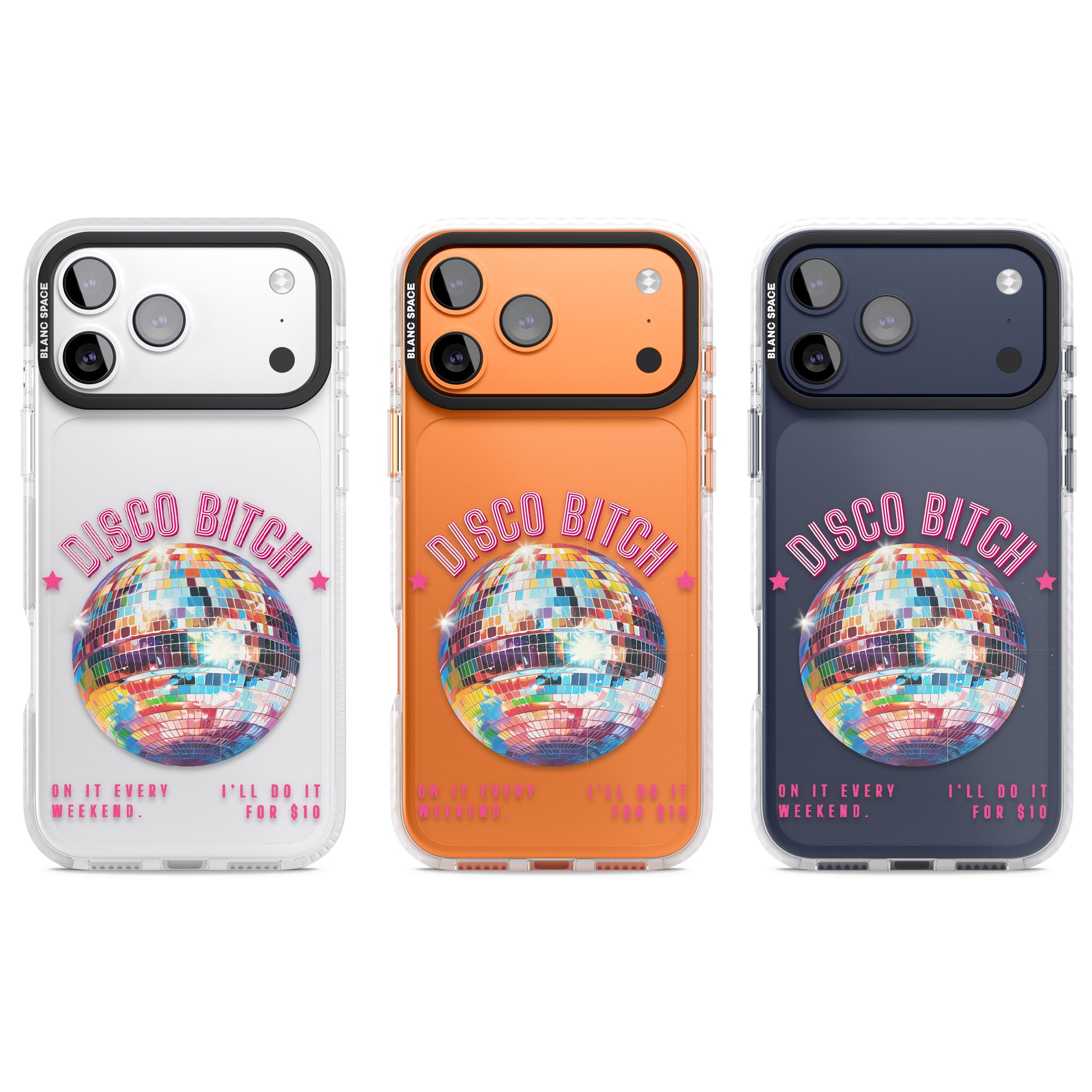 Disco B Tch iPhone 17 Pro Impact Clear Phone Case APT Impact Protection