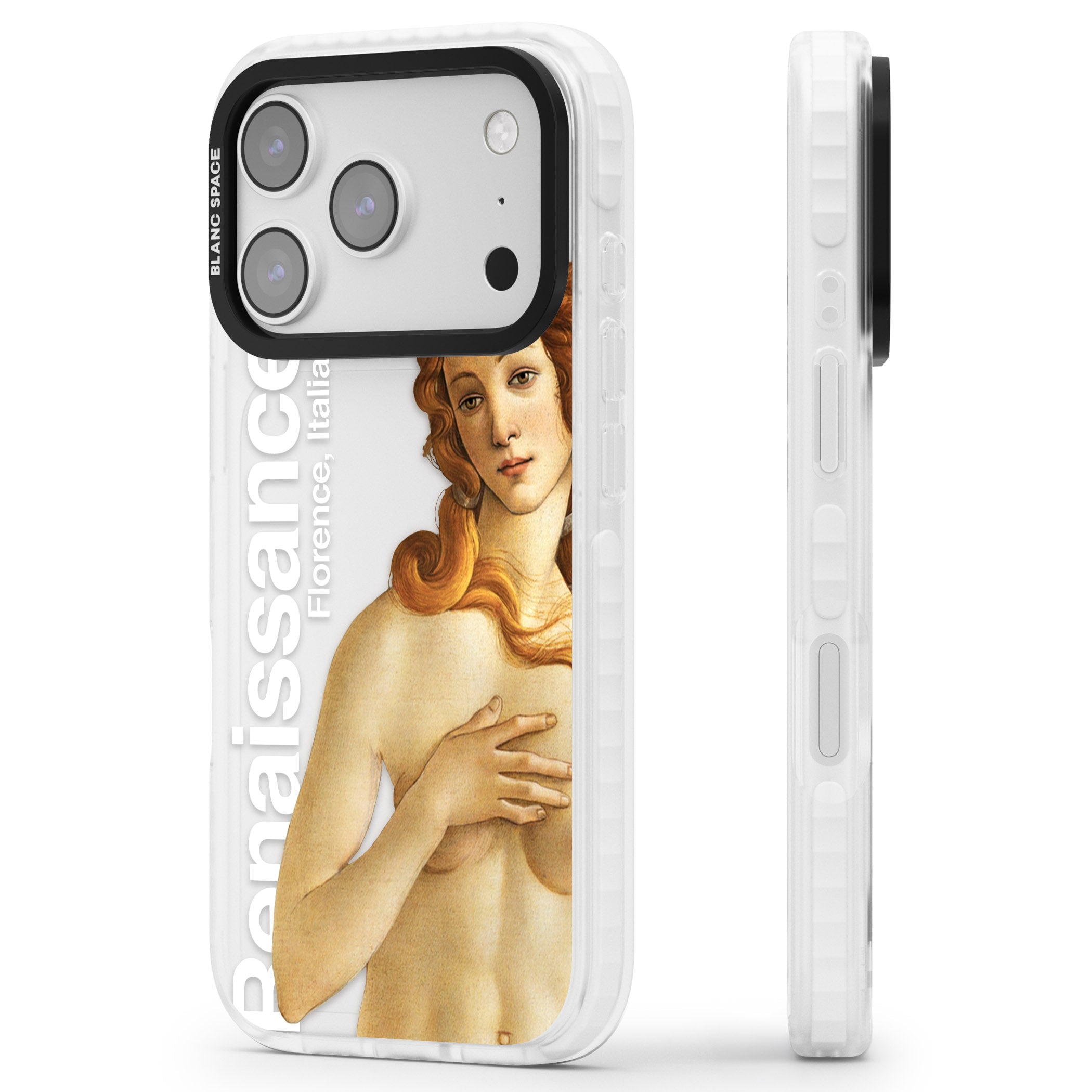 Florence Renaissance iPhone 17 Pro Impact Clear Phone Case Side Profile