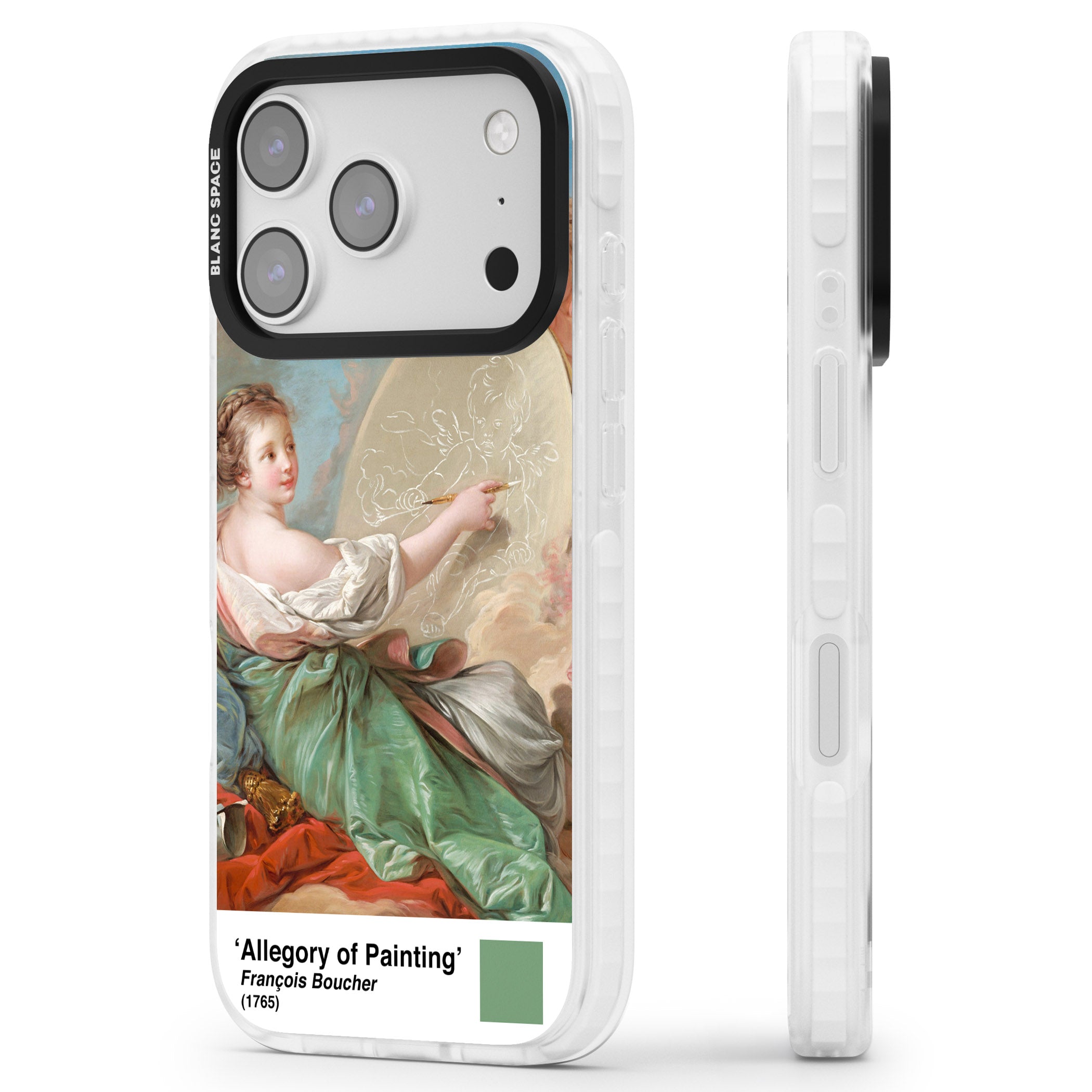 Allegory Of Painting iPhone 17 Pro Max Impact Clear Phone Case Side Profile