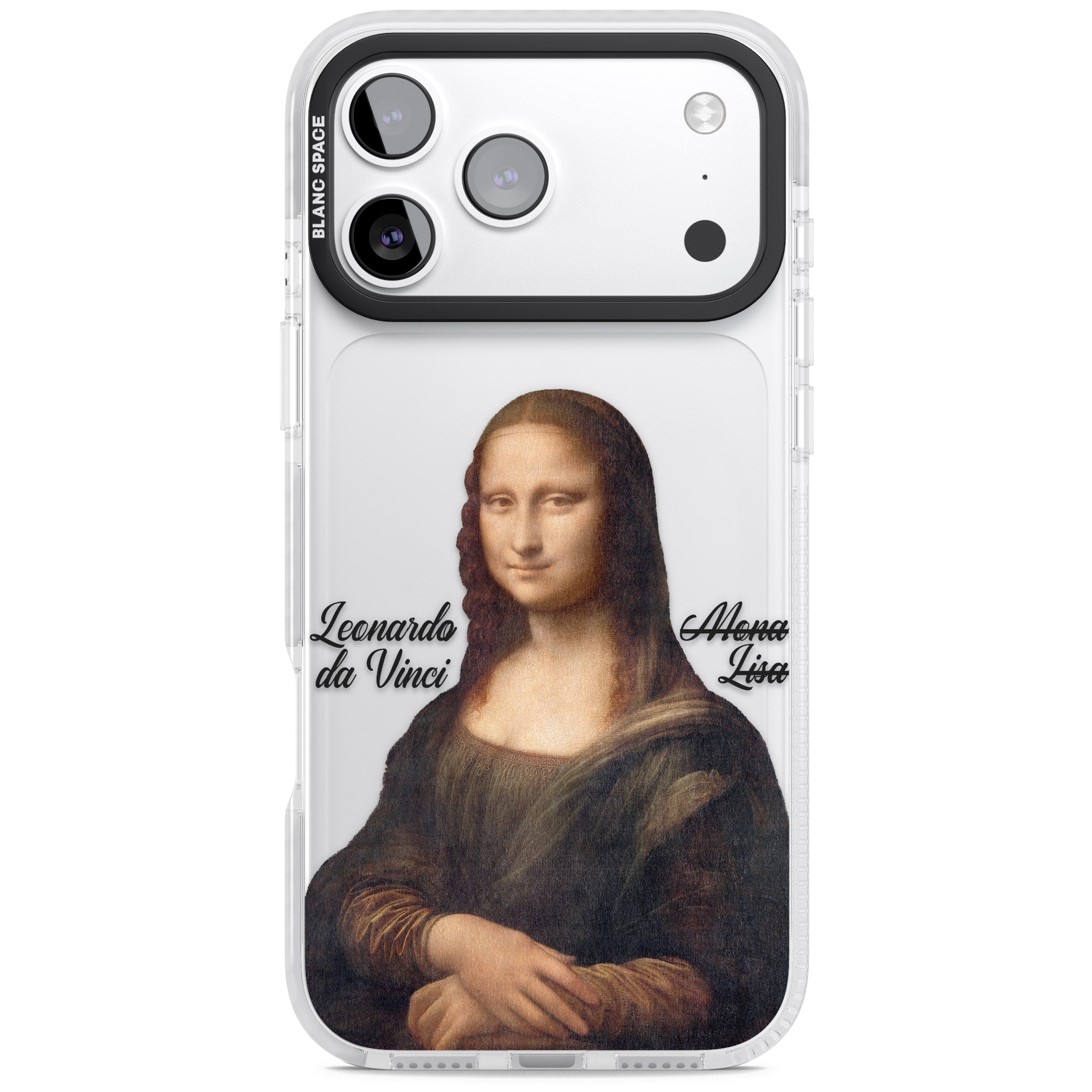 Mona Lisa Cutout iPhone 17 Pro Impact Clear Phone Case