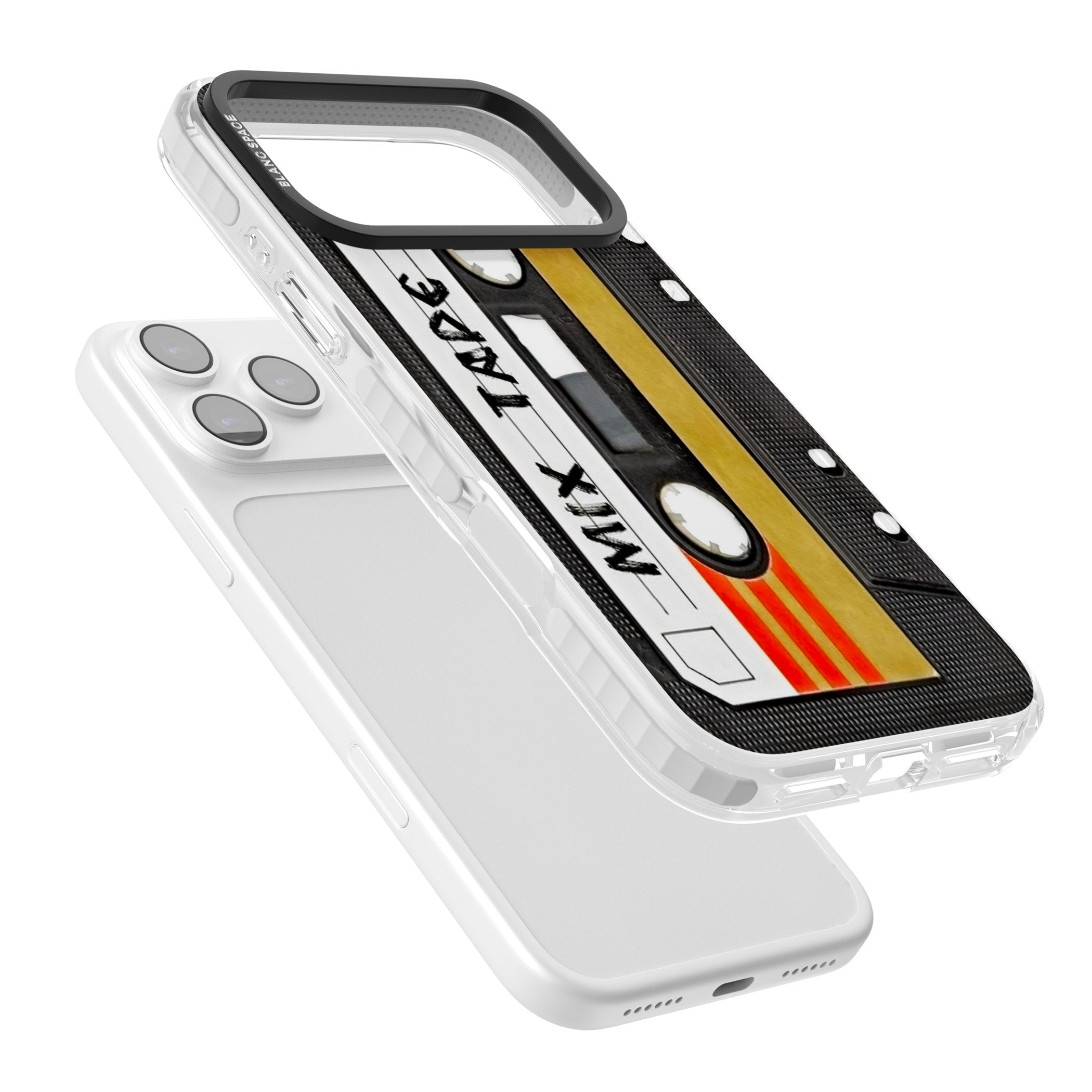 Retro Mix Tape iPhone 17 Pro Impact Clear Phone Case Colours