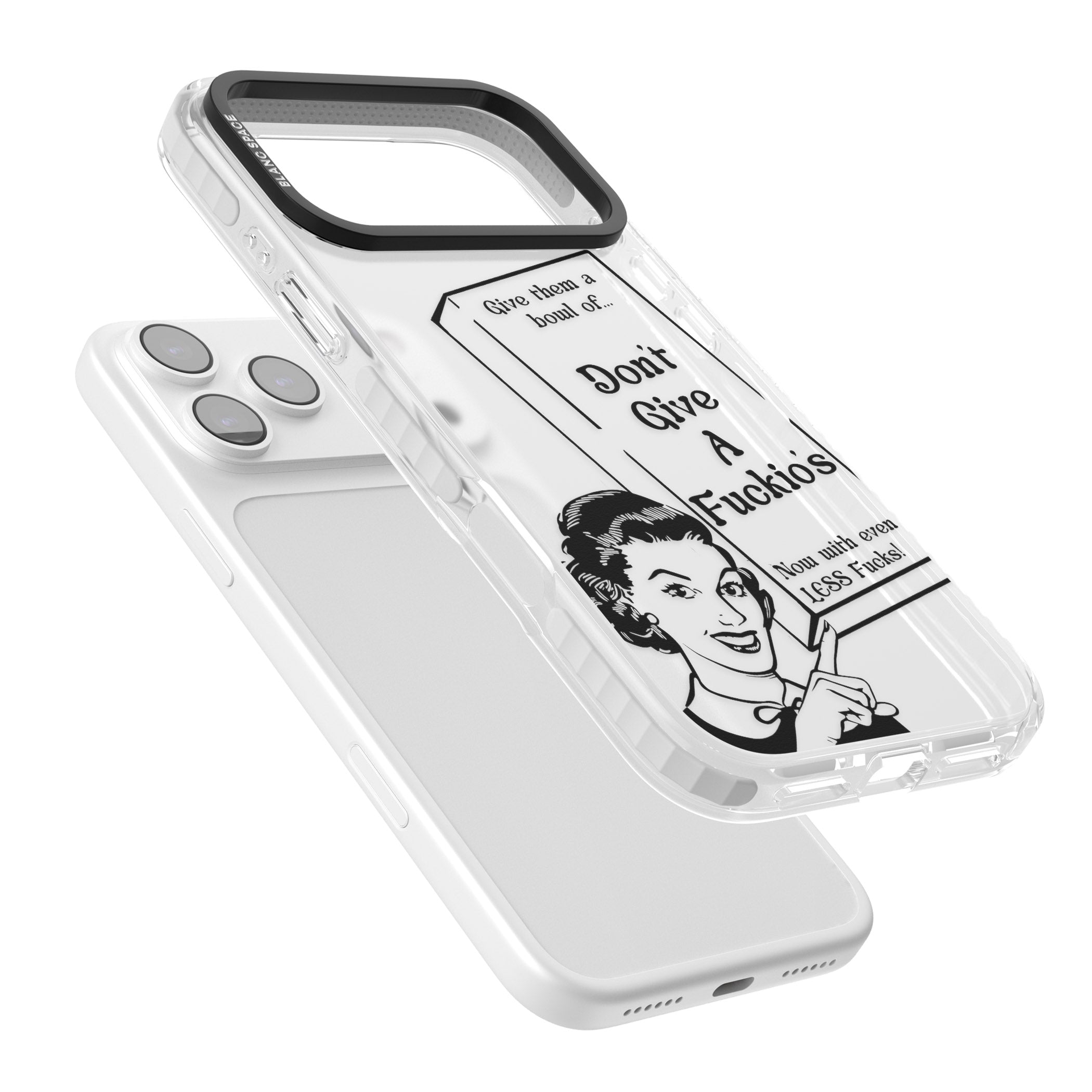 Dont Give A F Ckios Cereal iPhone 17 Pro Max Impact Clear Phone Case Colours