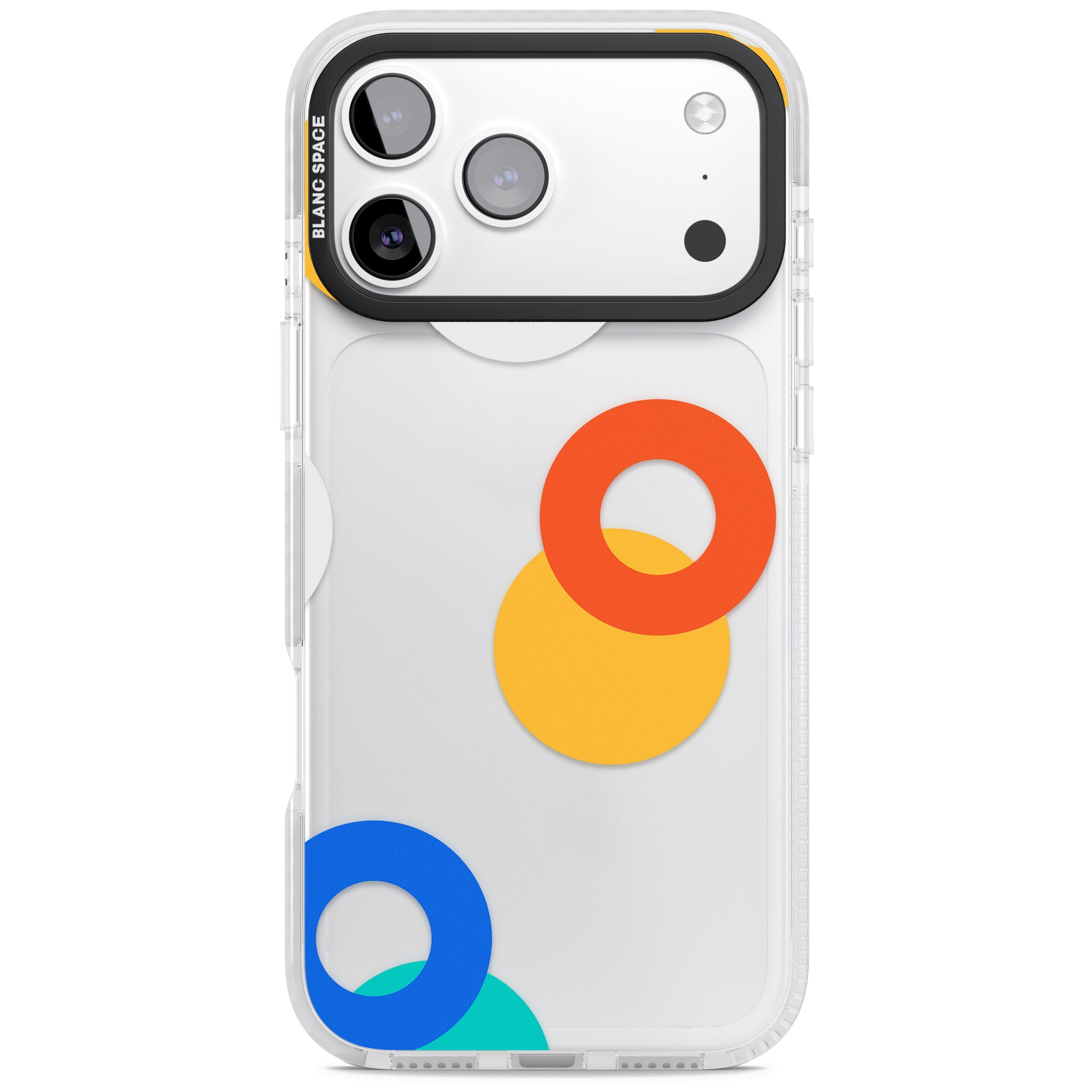 Abstract Mixed Circles iPhone 17 Pro Max Impact Clear Phone Case