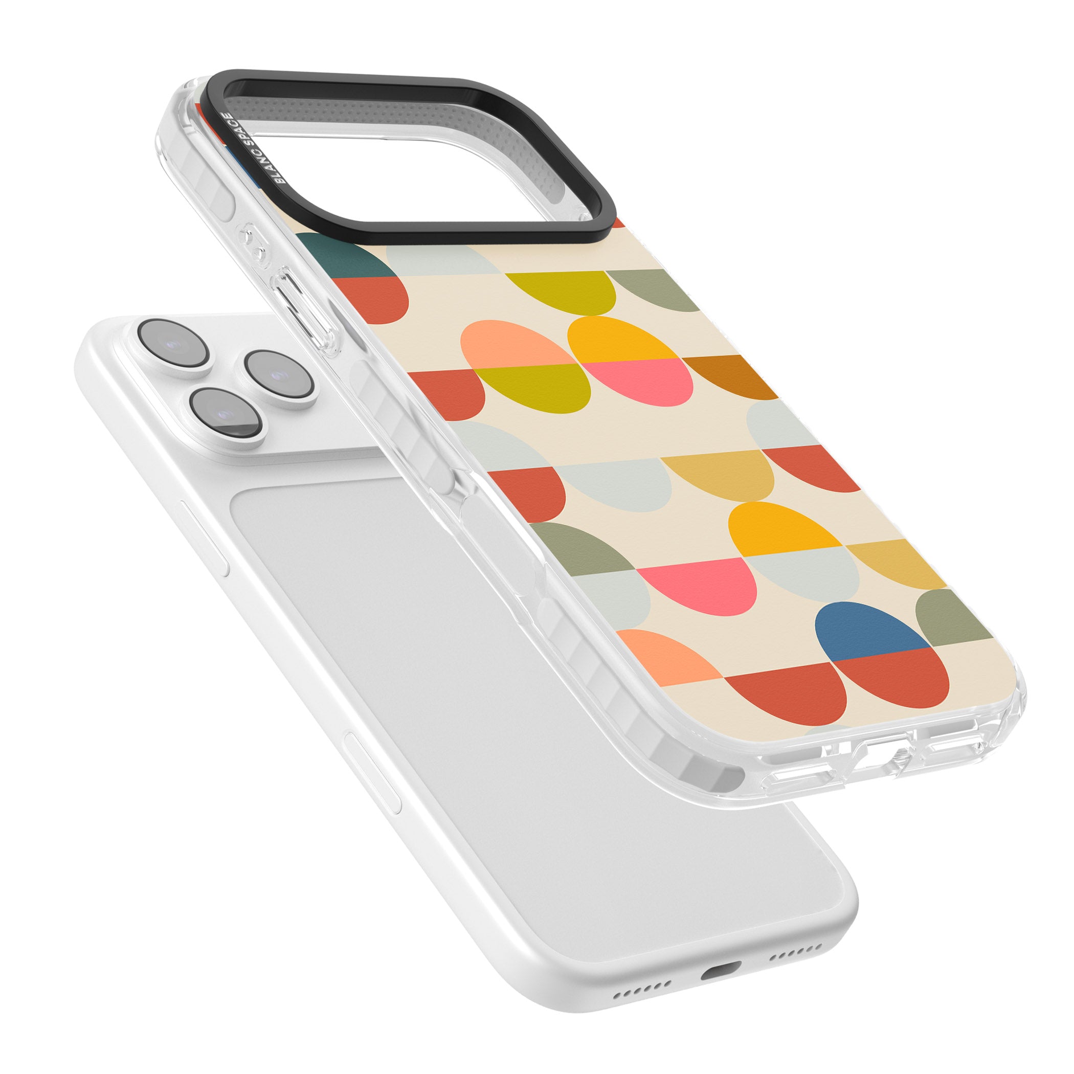 Colorful Retro Circles iPhone 17 Pro Max Impact Clear Phone Case Colours