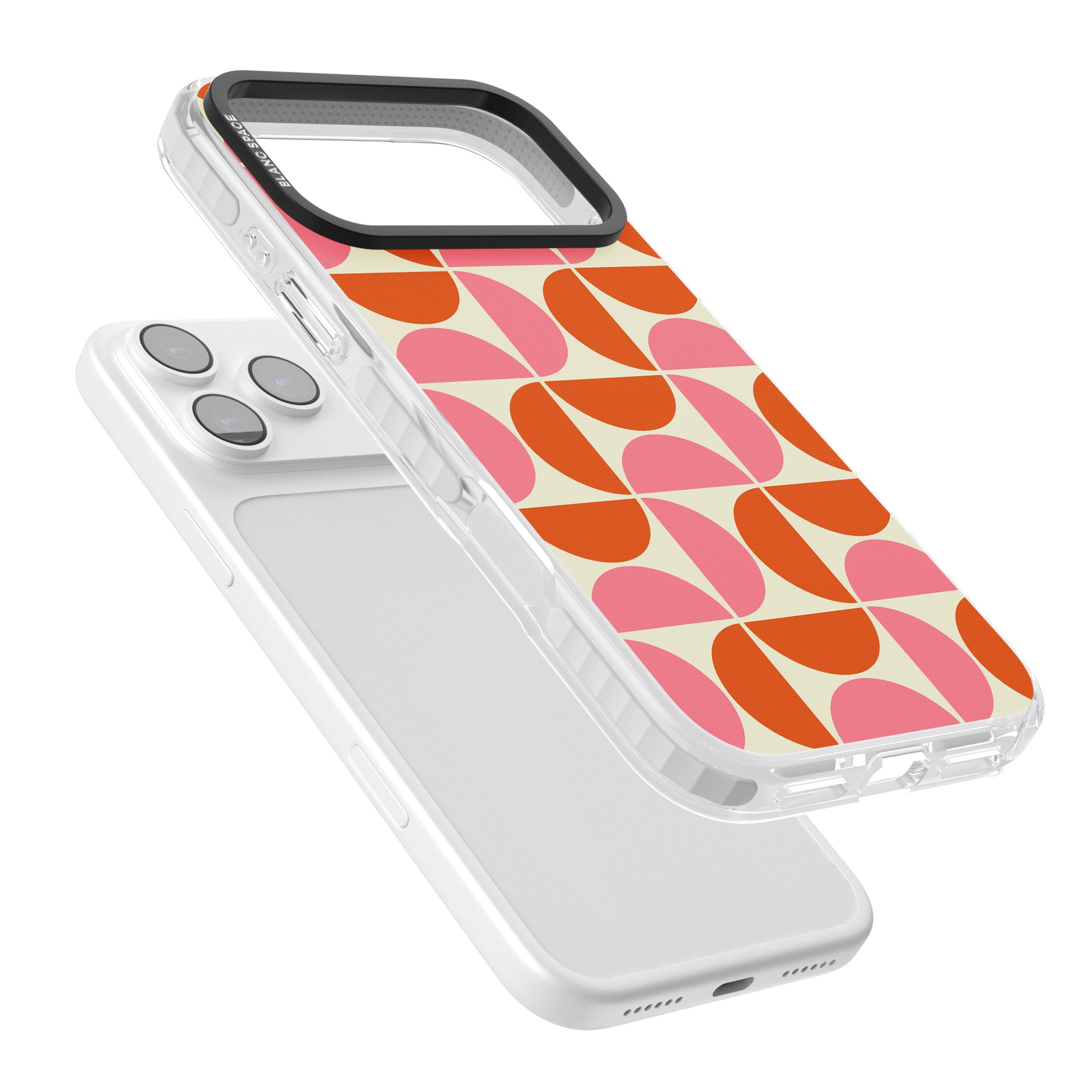 Retro Half Circle Pattern iPhone 17 Pro Impact Clear Phone Case Colours