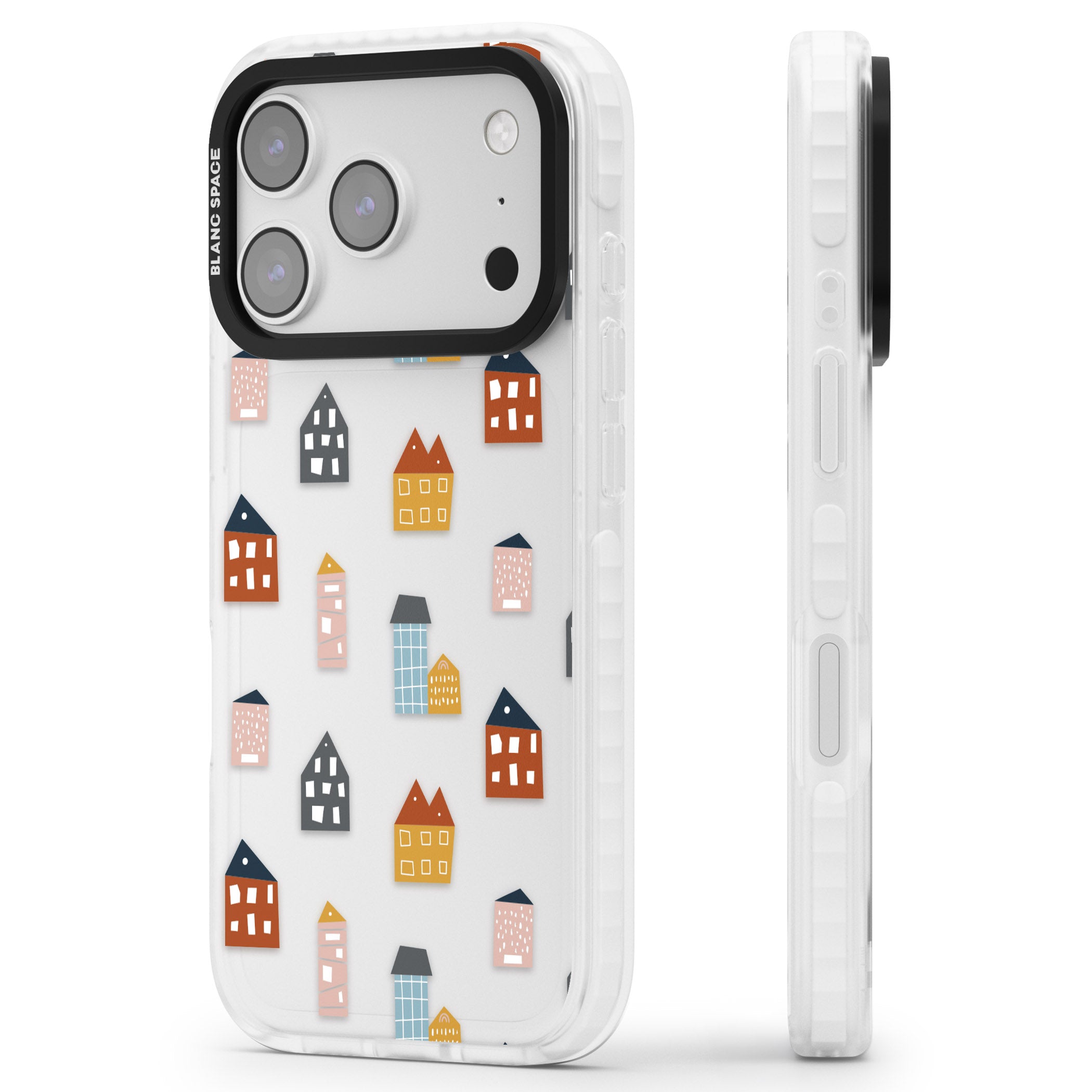 Scandi Village iPhone 17 Pro Impact Clear Phone Case Side Profile