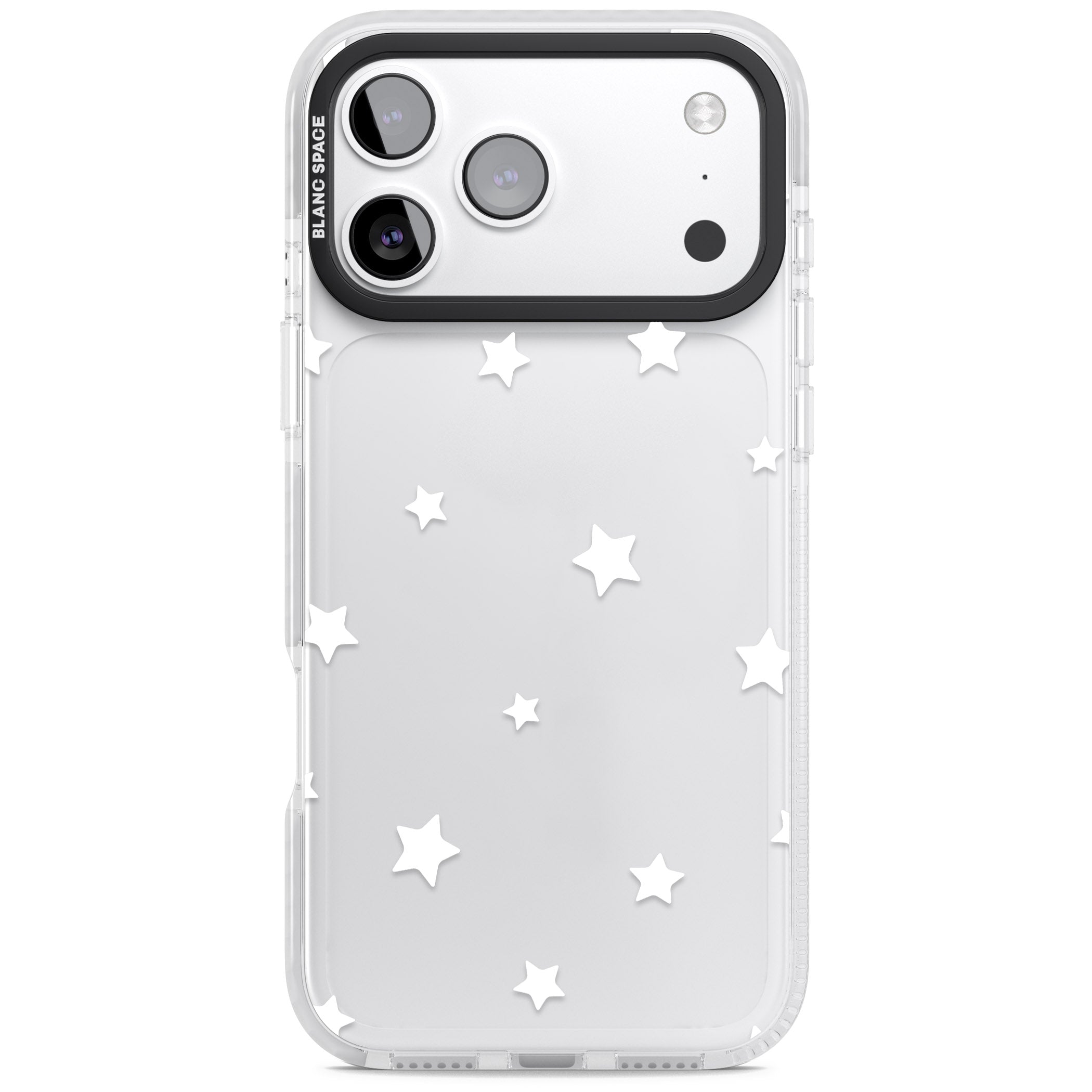Starry Night White Stars iPhone 17 Pro Impact Clear Phone Case
