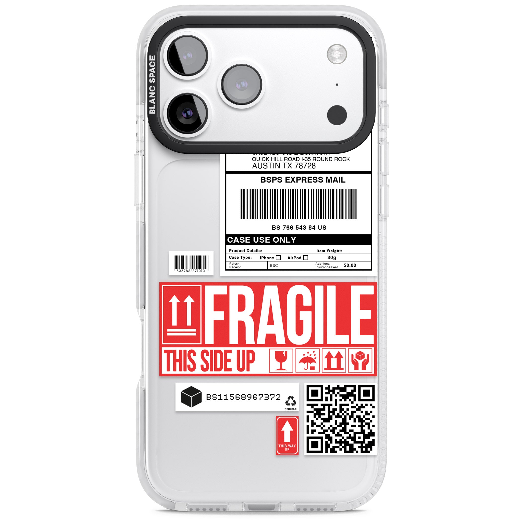 Shipping Label iPhone 17 Pro Max Impact Clear Phone Case
