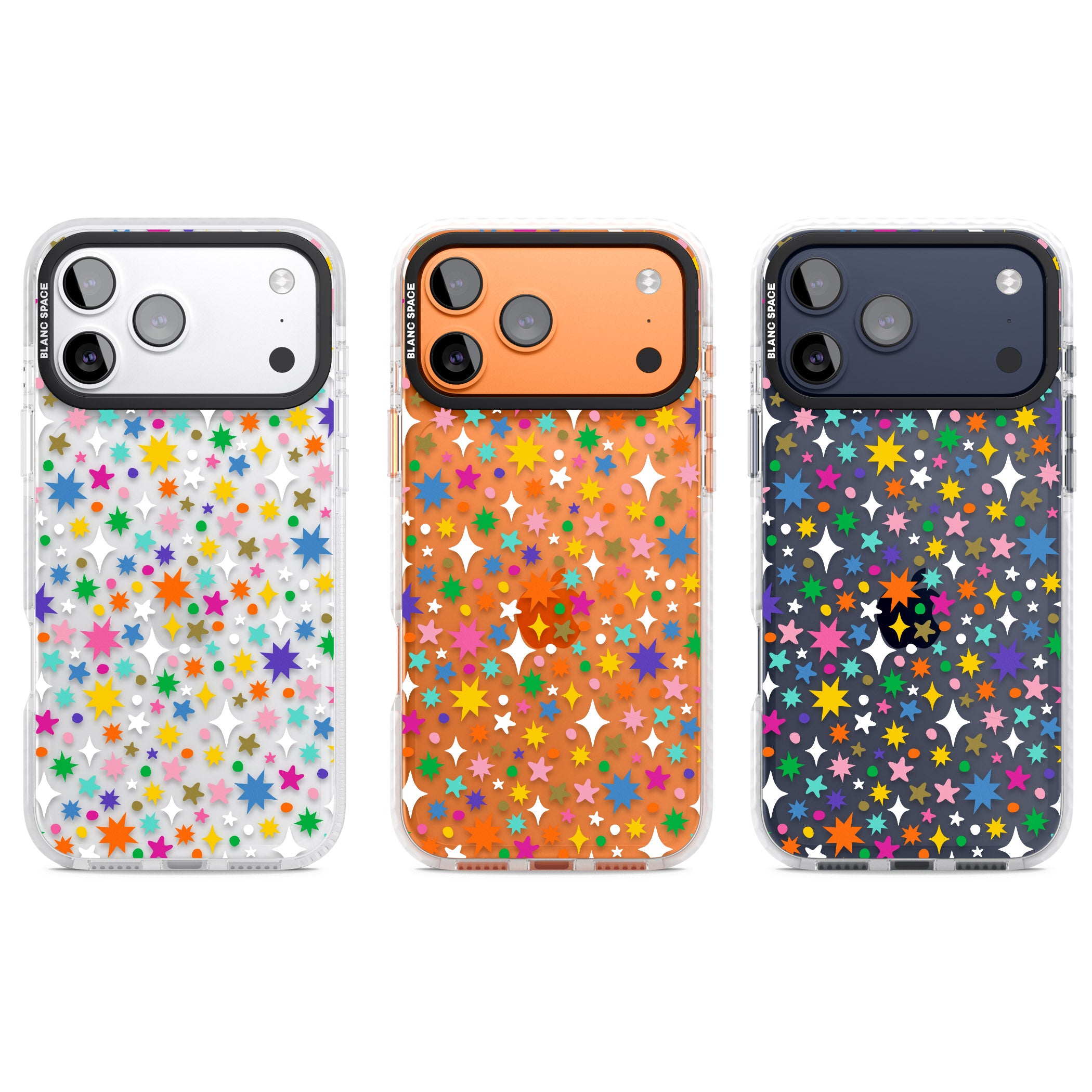 Rainbow Starburst iPhone 17 Pro Impact Clear Phone Case APT Impact Protection