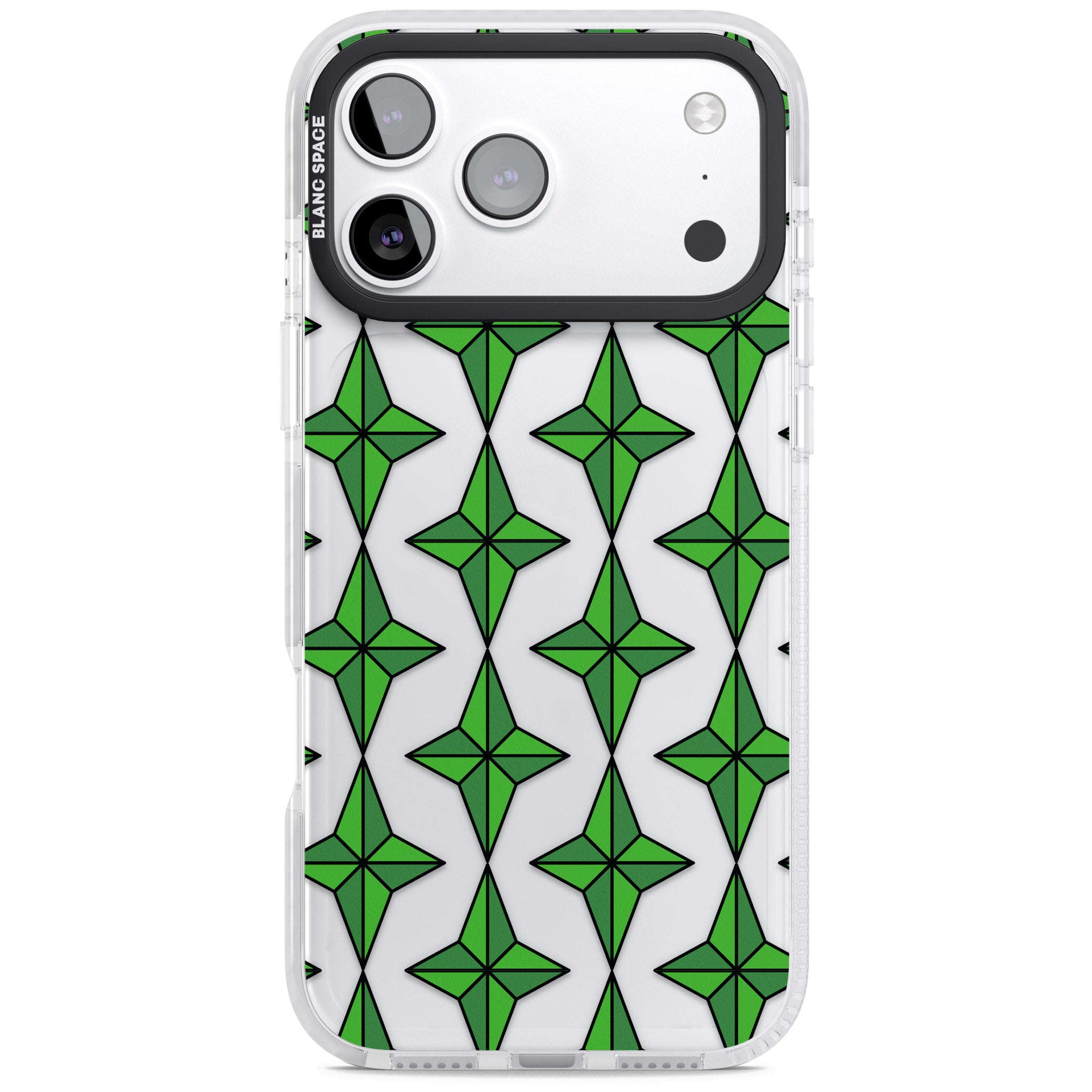 Emerald Stars Pattern (Clear) iPhone 17 Pro Max Impact Clear Phone Case