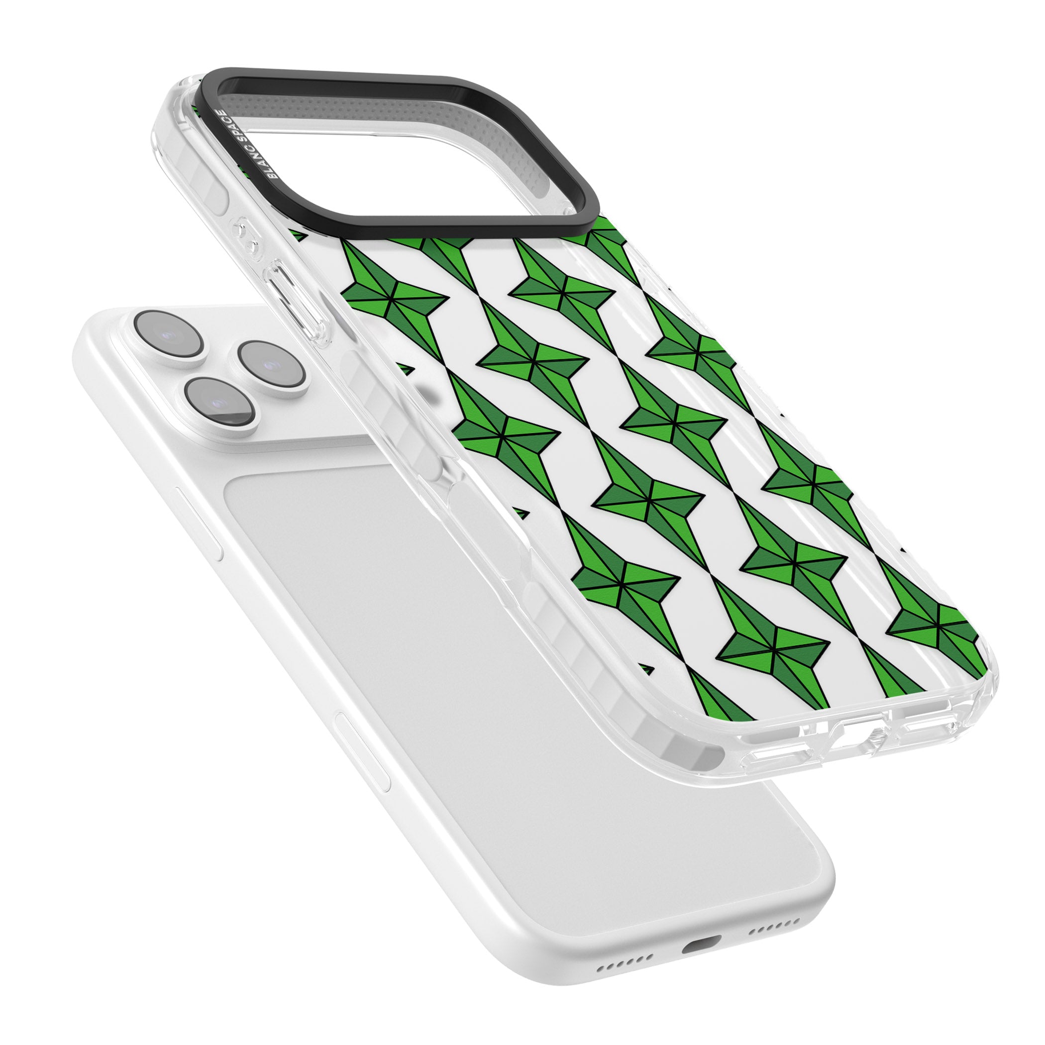 Emerald Stars Pattern (Clear) iPhone 17 Pro Impact Clear Phone Case Colours