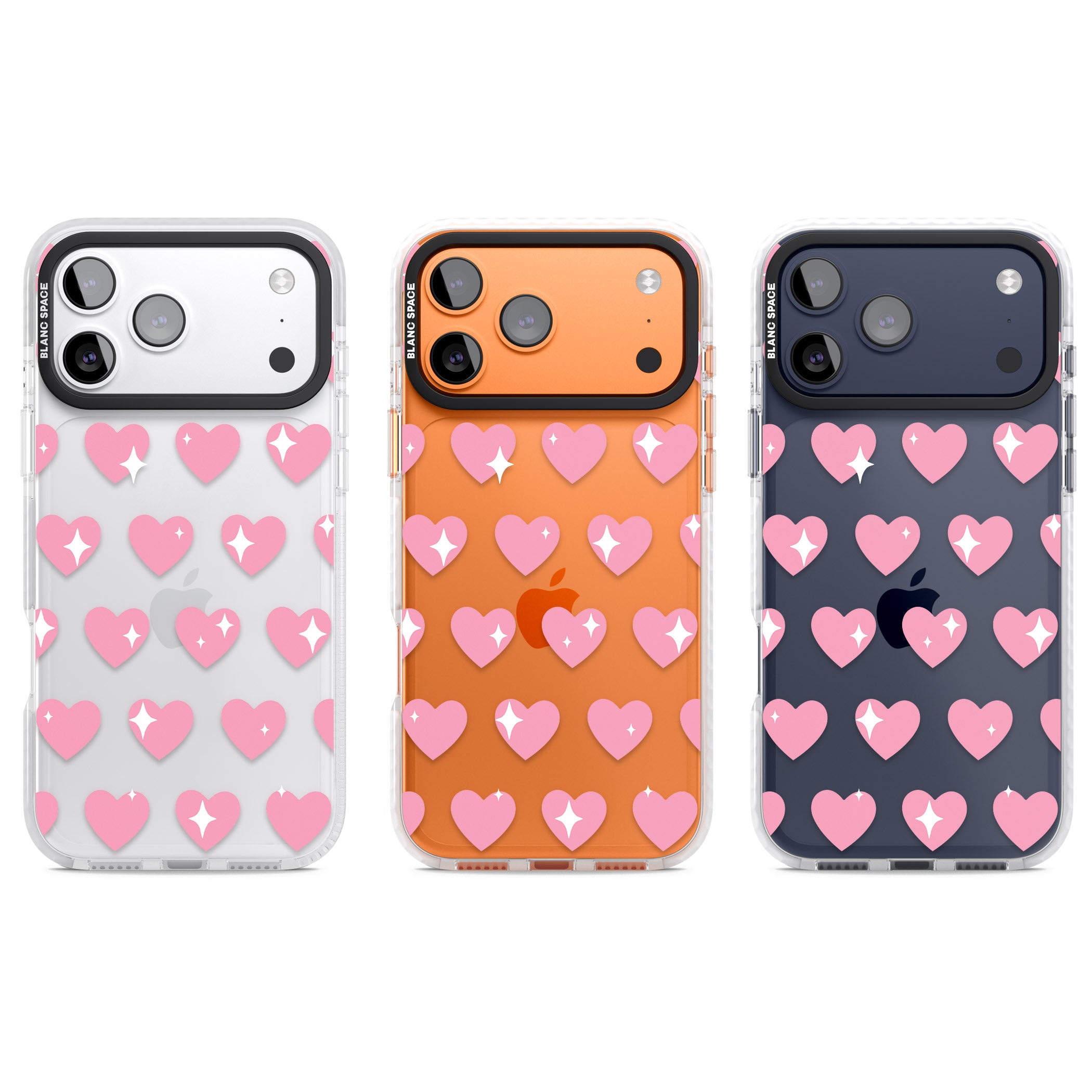 Sweet Hearts iPhone 17 Pro Impact Clear Phone Case APT Impact Protection