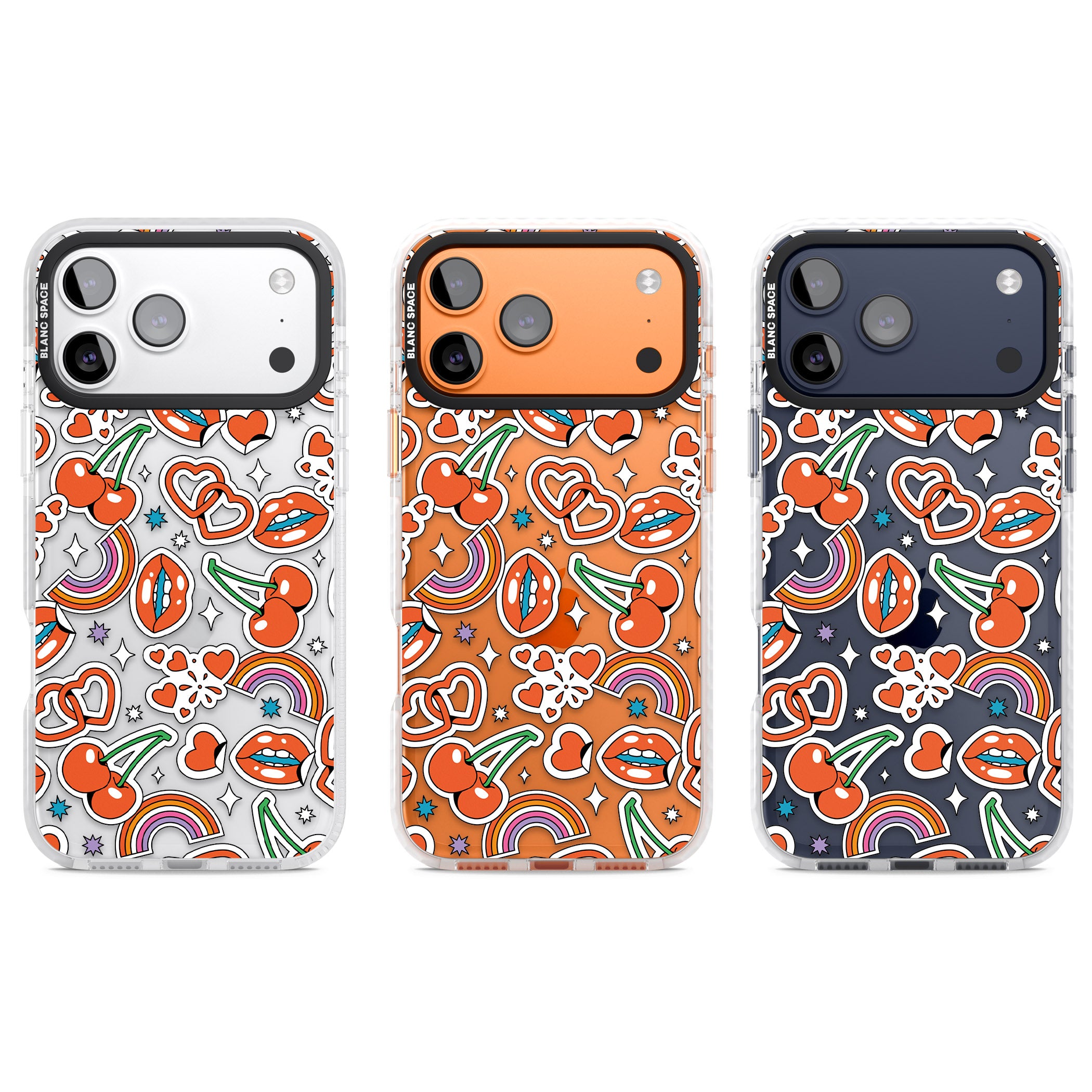 Red Sticker Pop iPhone 17 Pro Impact Clear Phone Case APT Impact Protection