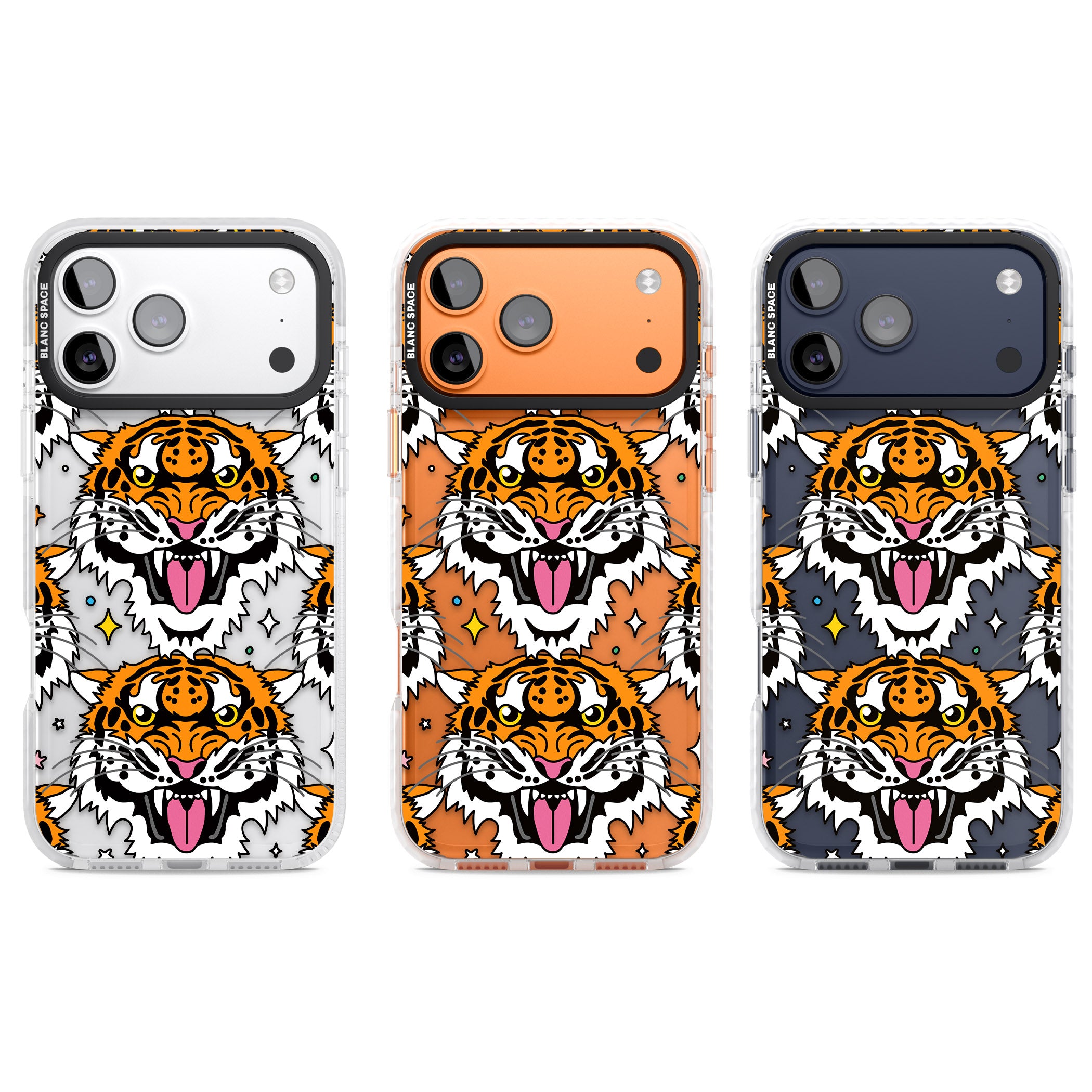 Fierce Jungle Tigers iPhone 17 Pro Impact Clear Phone Case APT Impact Protection