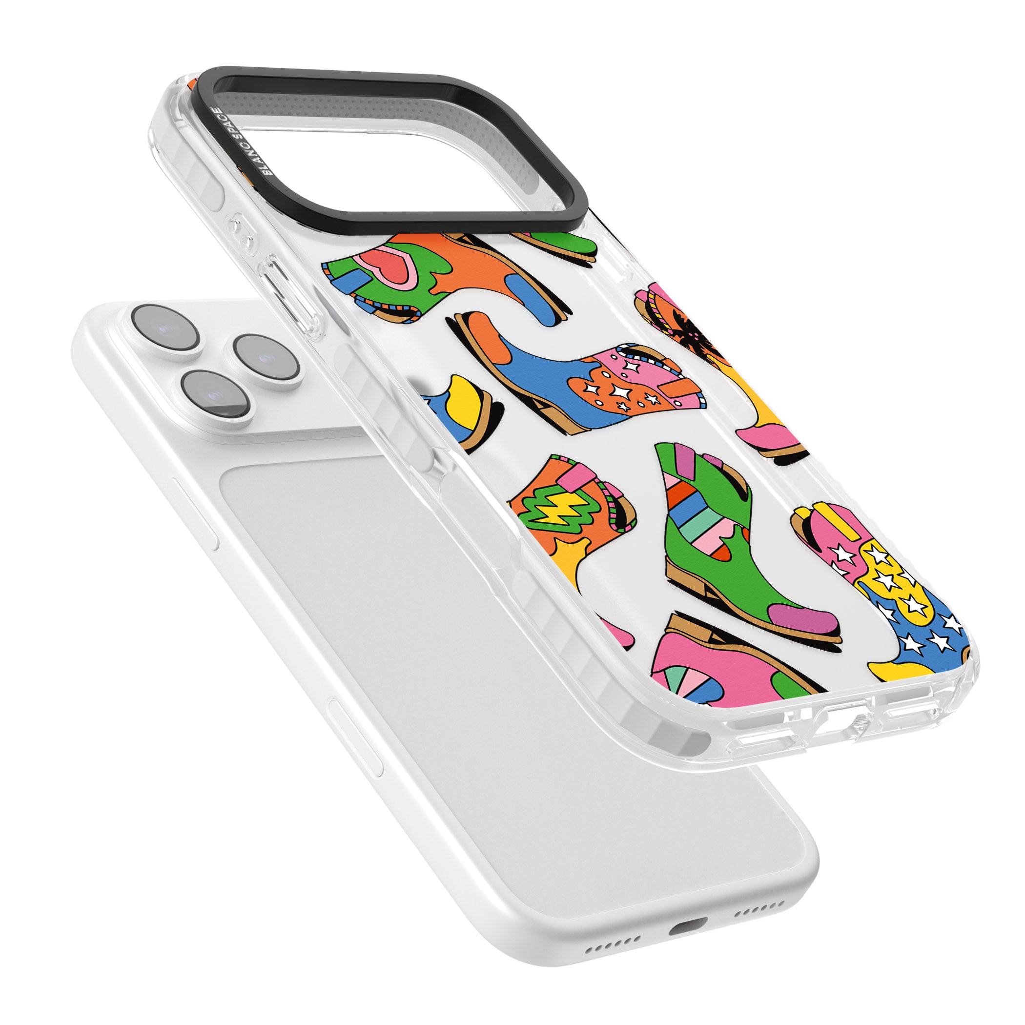 Starburst Boots iPhone 17 Pro Impact Clear Phone Case Colours
