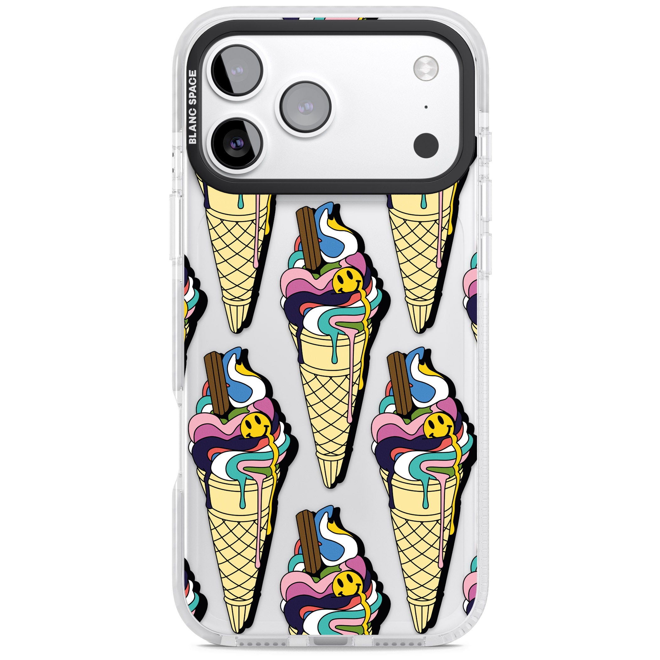 Trip & Drip Ice Cream iPhone 17 Pro Impact Clear Phone Case