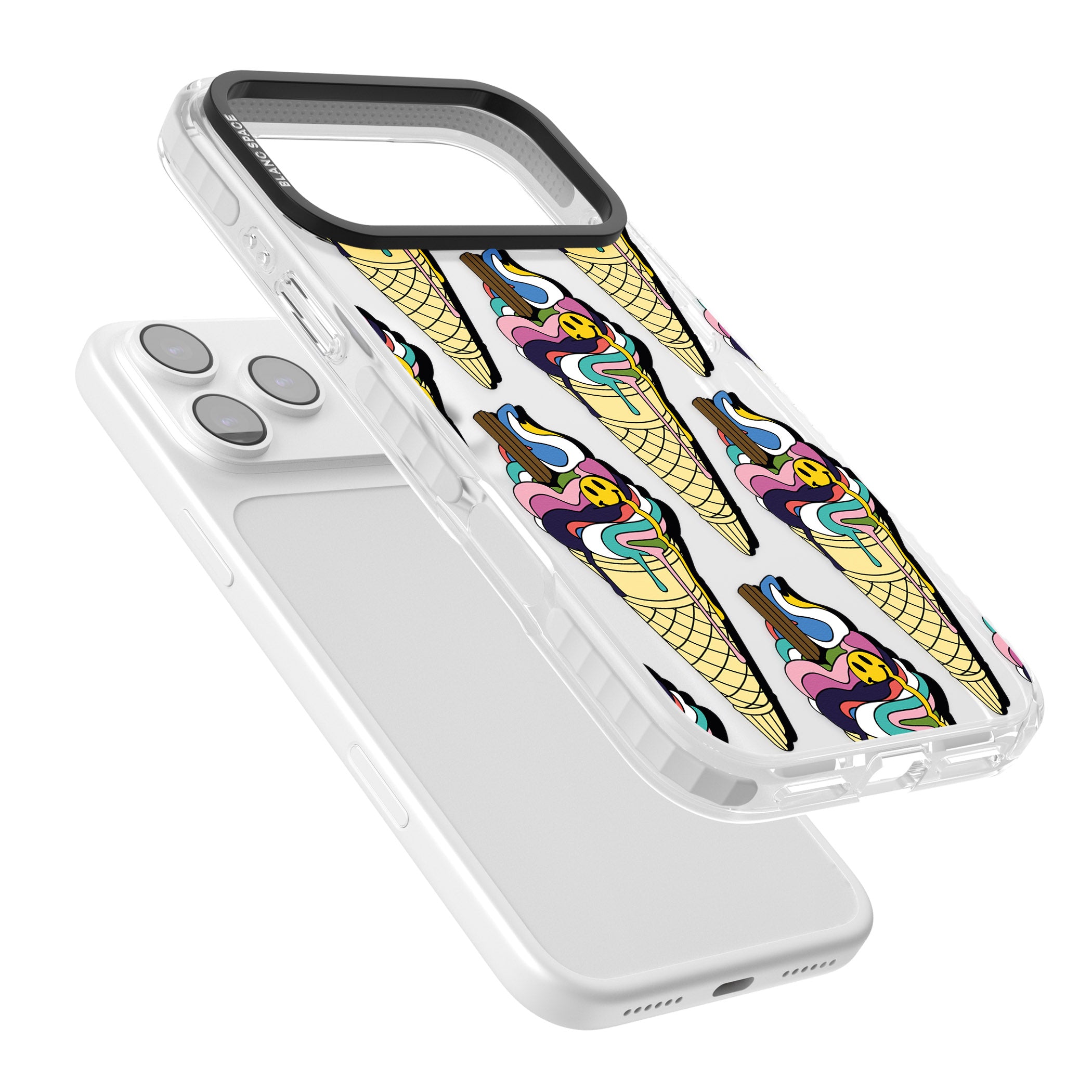 Trip & Drip Ice Cream iPhone 17 Pro Impact Clear Phone Case Colours