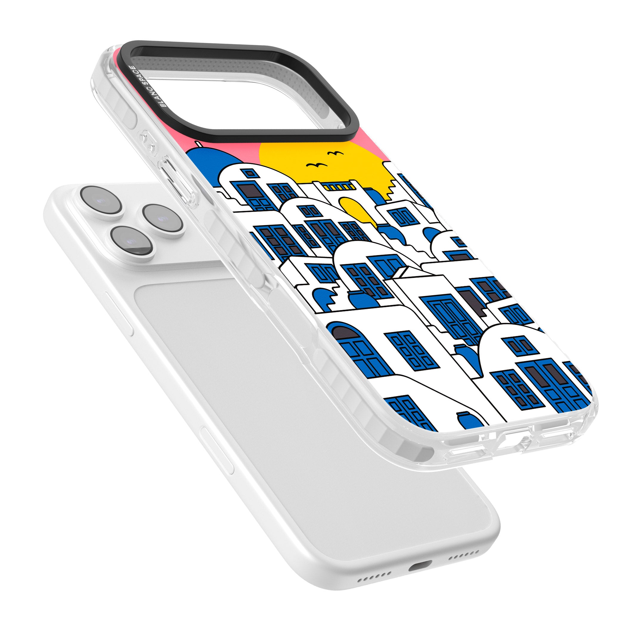 Santorini Sunset iPhone 17 Pro Impact Clear Phone Case Colours